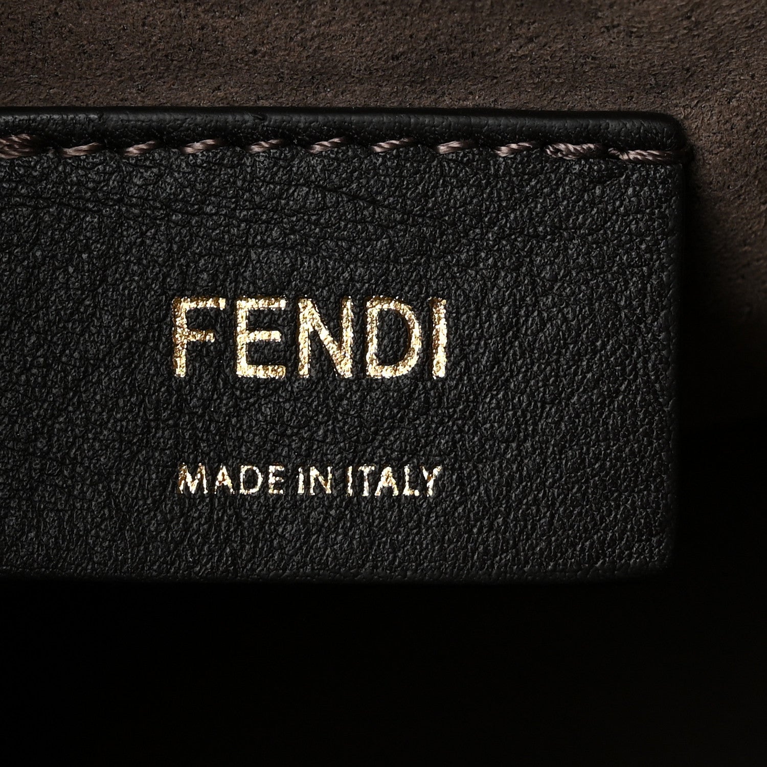 Vitello Liberty F is Fendi Bi-Color FF 1974 Embossed Mini Mon Tresor Bucket Bag Maya Black - Image 6