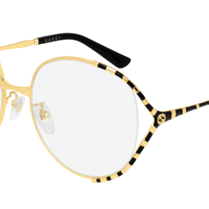 Gucci GG0596OA Gold Rounded Cutout Eyeglasses Frames