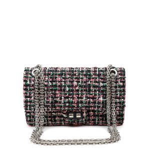 Chanel 2.55 Reissue 225 Flap Bag Multicolor Tweed w/Silver Hardware