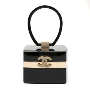 Chanel 2004 Runway Lucite Black Box Elegant Plexiglass