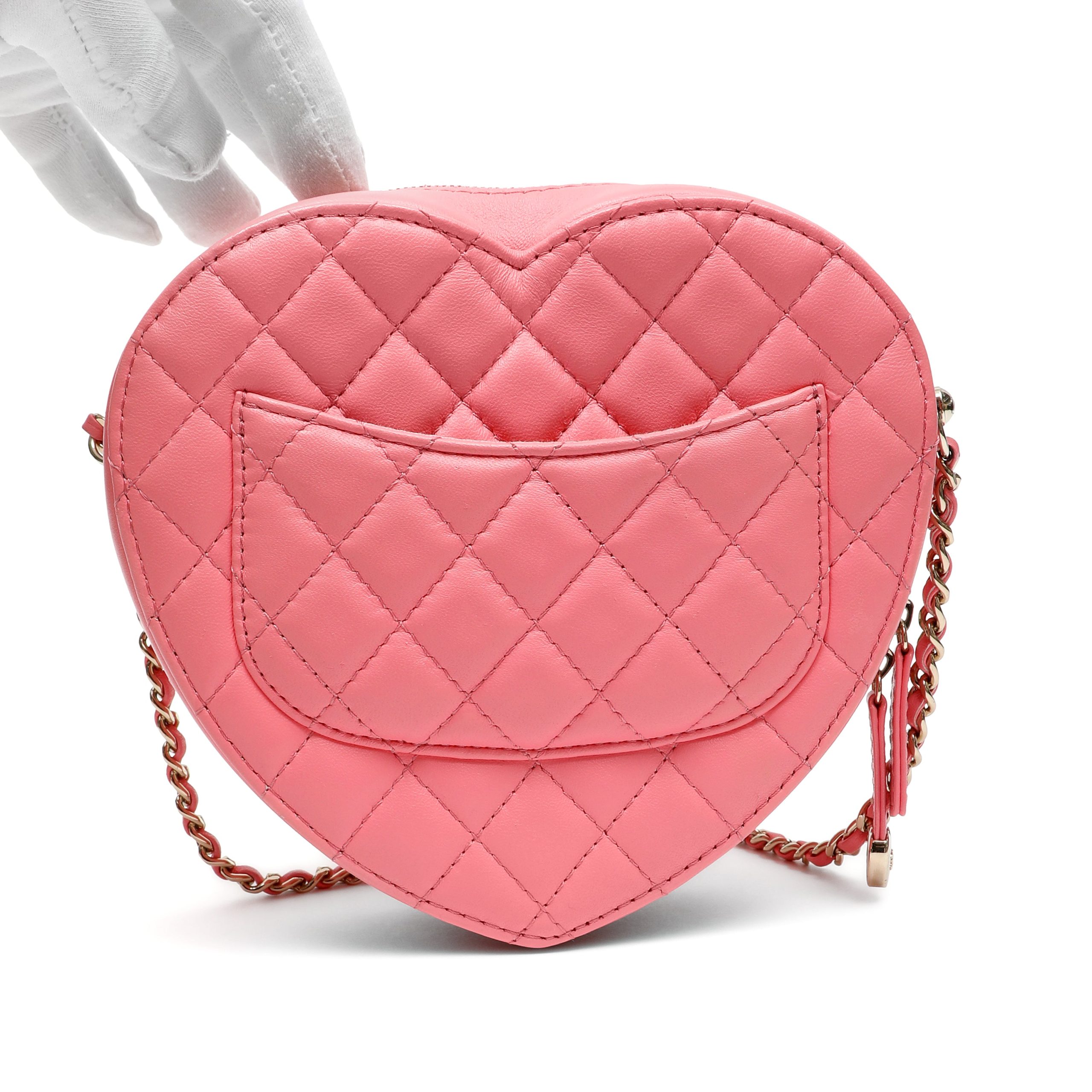 Chanel 2022 CC In Love Large Heart Bag Pink w/Gold Hardware - 图片 6