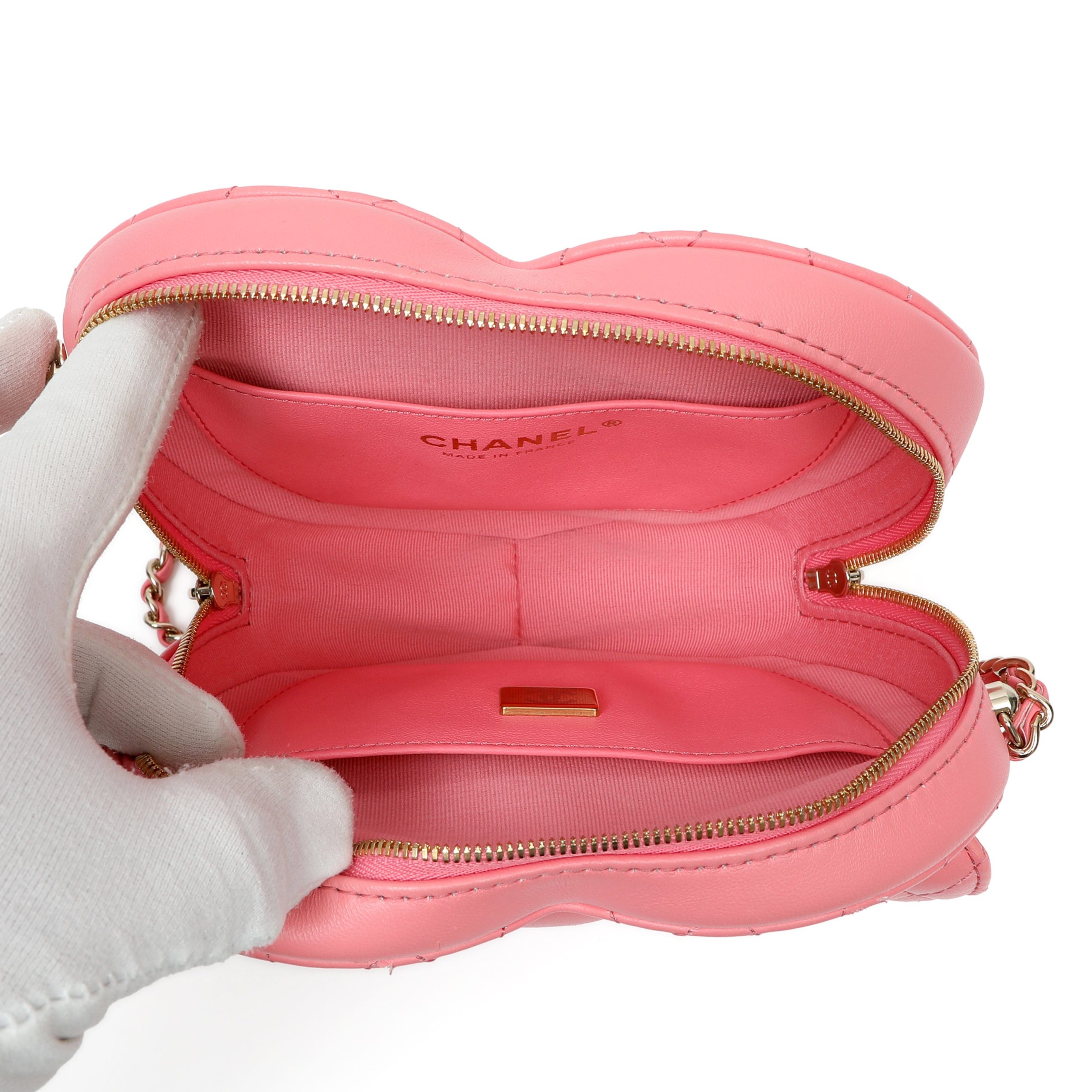 Chanel 2022 CC In Love Large Heart Bag Pink w/Gold Hardware - 图片 8