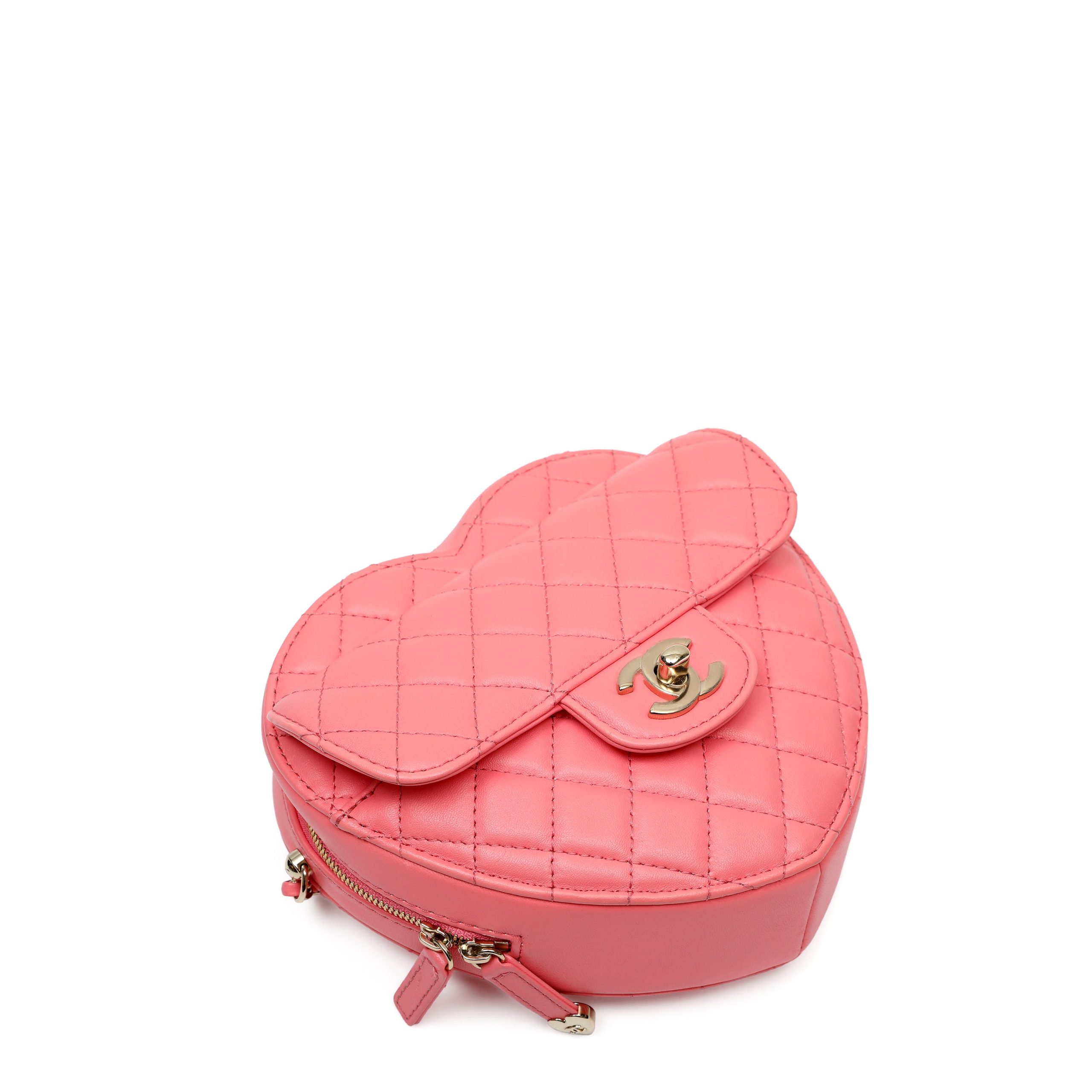 Chanel 2022 CC In Love Large Heart Bag Pink w/Gold Hardware - 图片 4