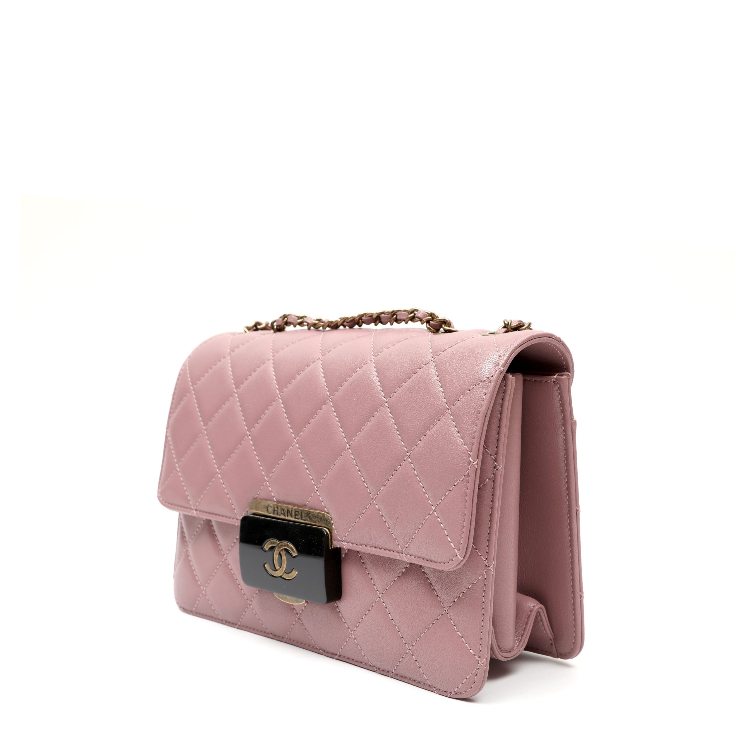 Chanel Small Beauty Lock Flap Bag Pink Quilted Lambskin w/Gold Hardware - 图片 7