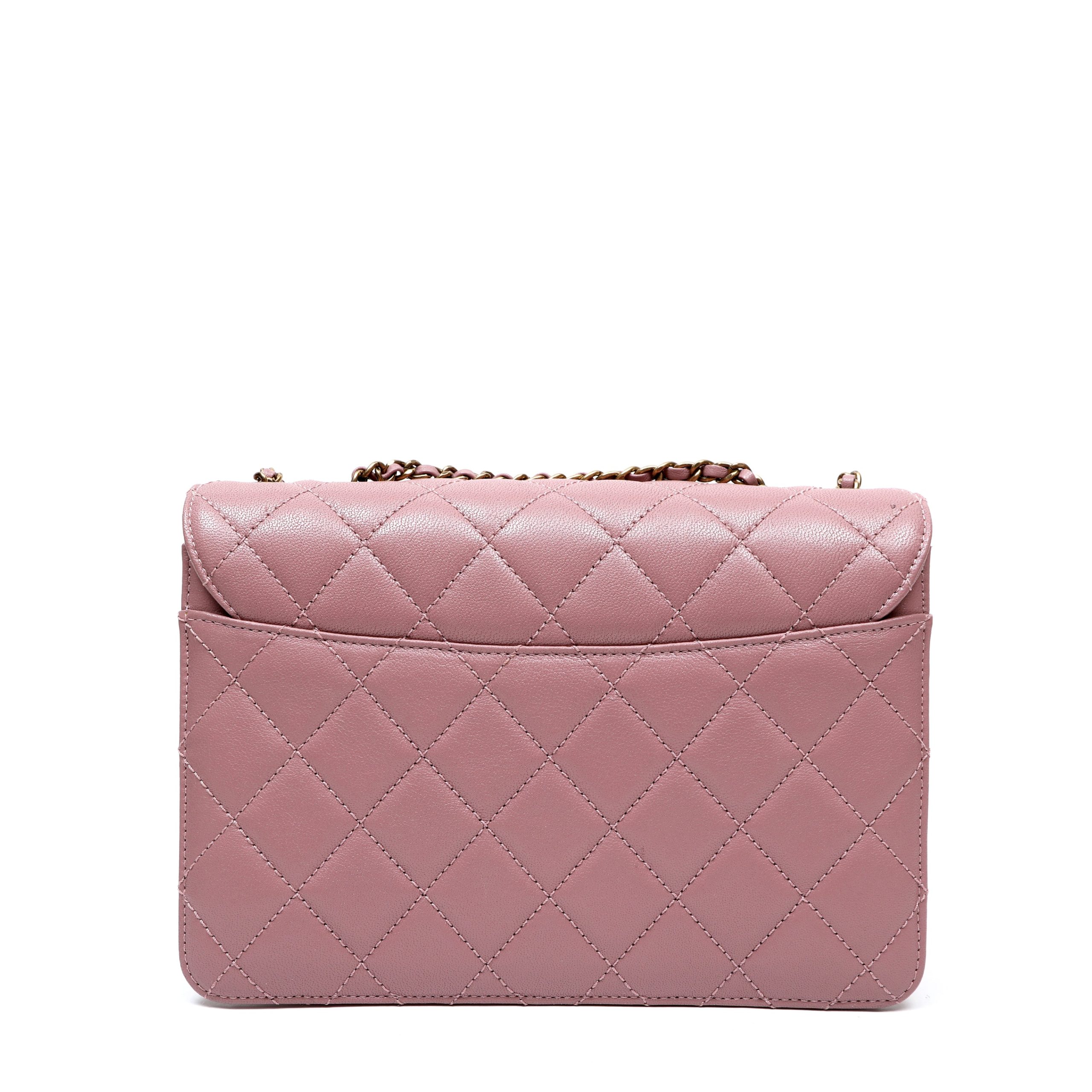 Chanel Small Beauty Lock Flap Bag Pink Quilted Lambskin w/Gold Hardware - 图片 8
