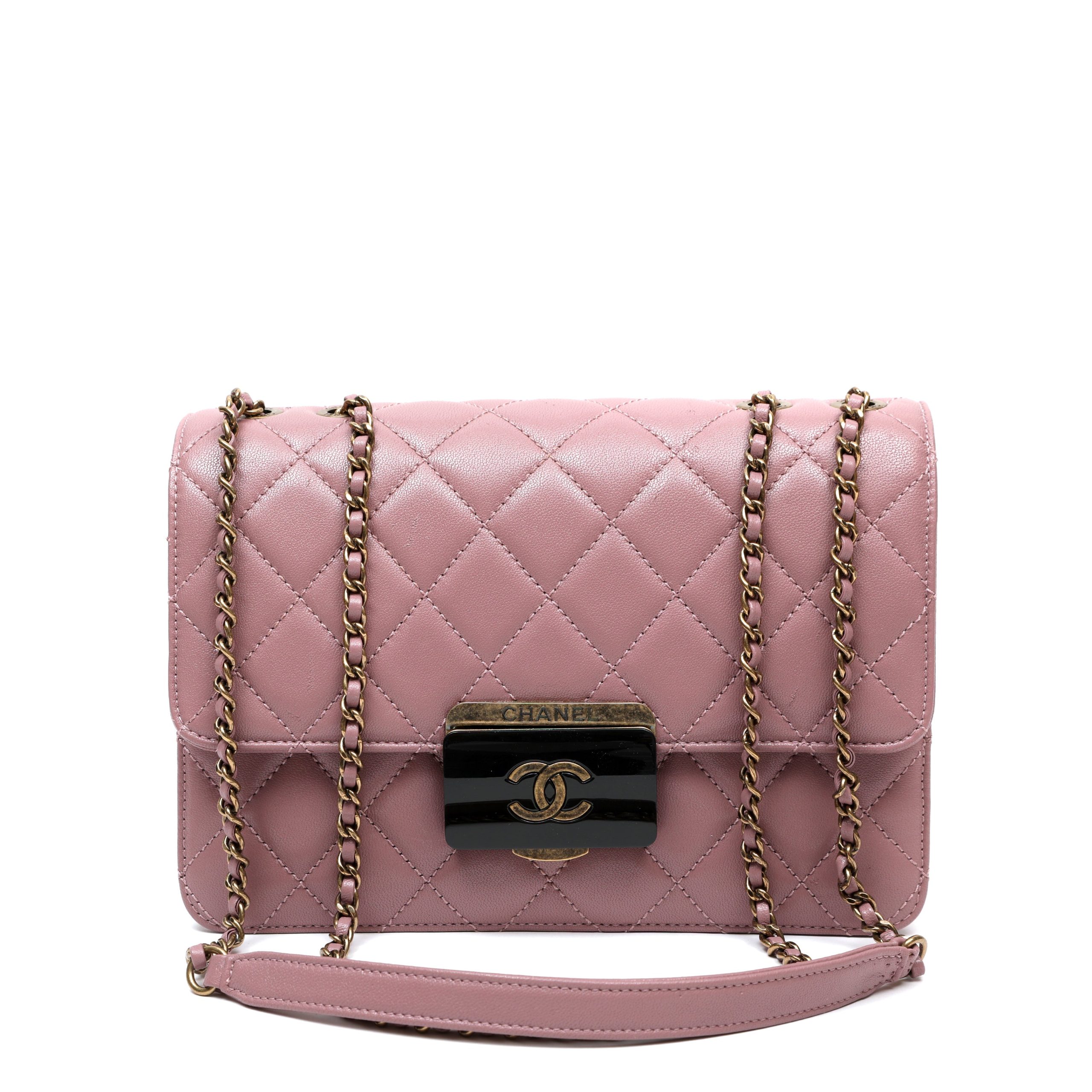 Chanel Small Beauty Lock Flap Bag Pink Quilted Lambskin w/Gold Hardware - 图片 2