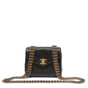 Chanel Envelope Flap Mini Black Quilted Lambskin w/Gold Hardware