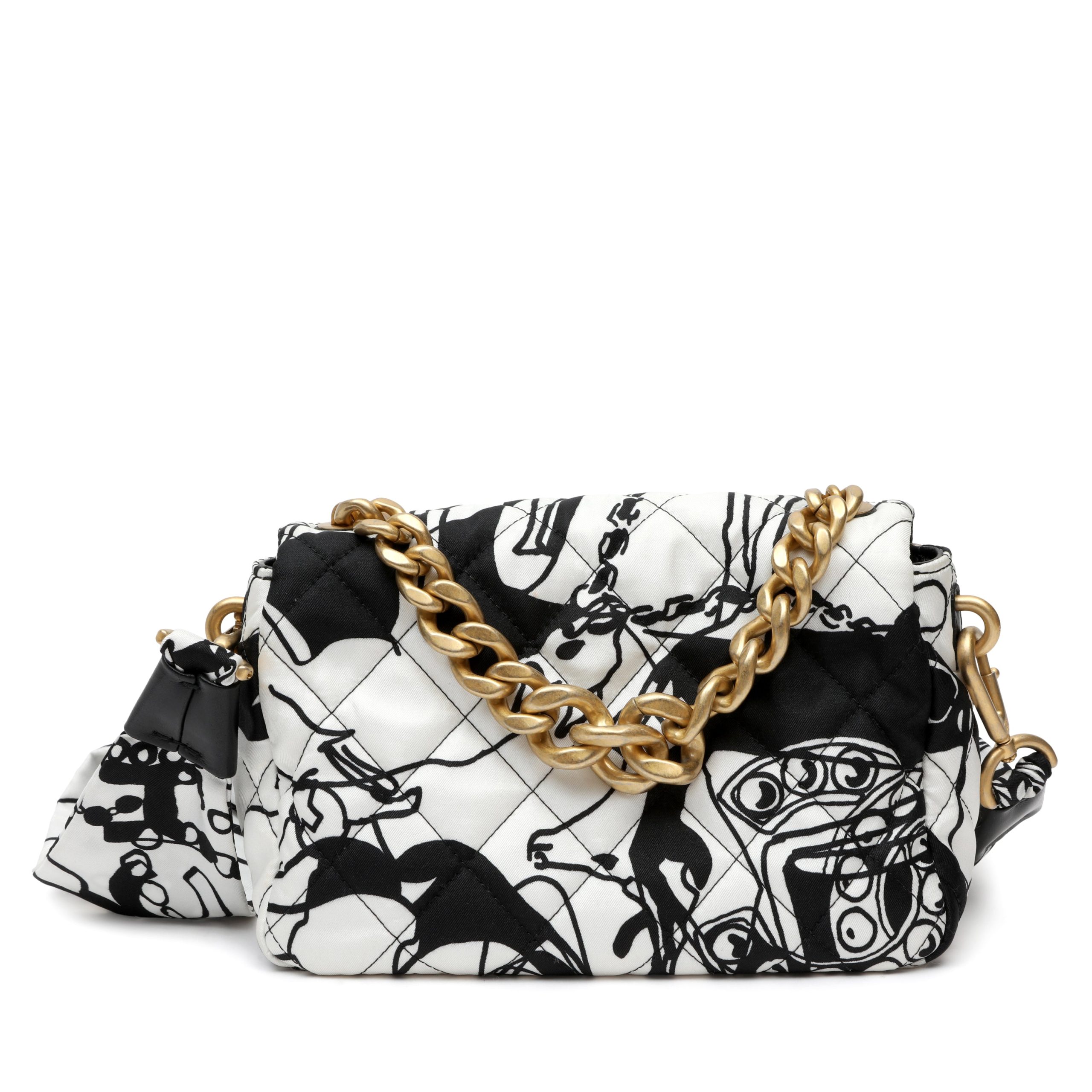 Chanel Classic Single Flap Canvas Printed Deer Coco w/Gold Hardware - 图片 3