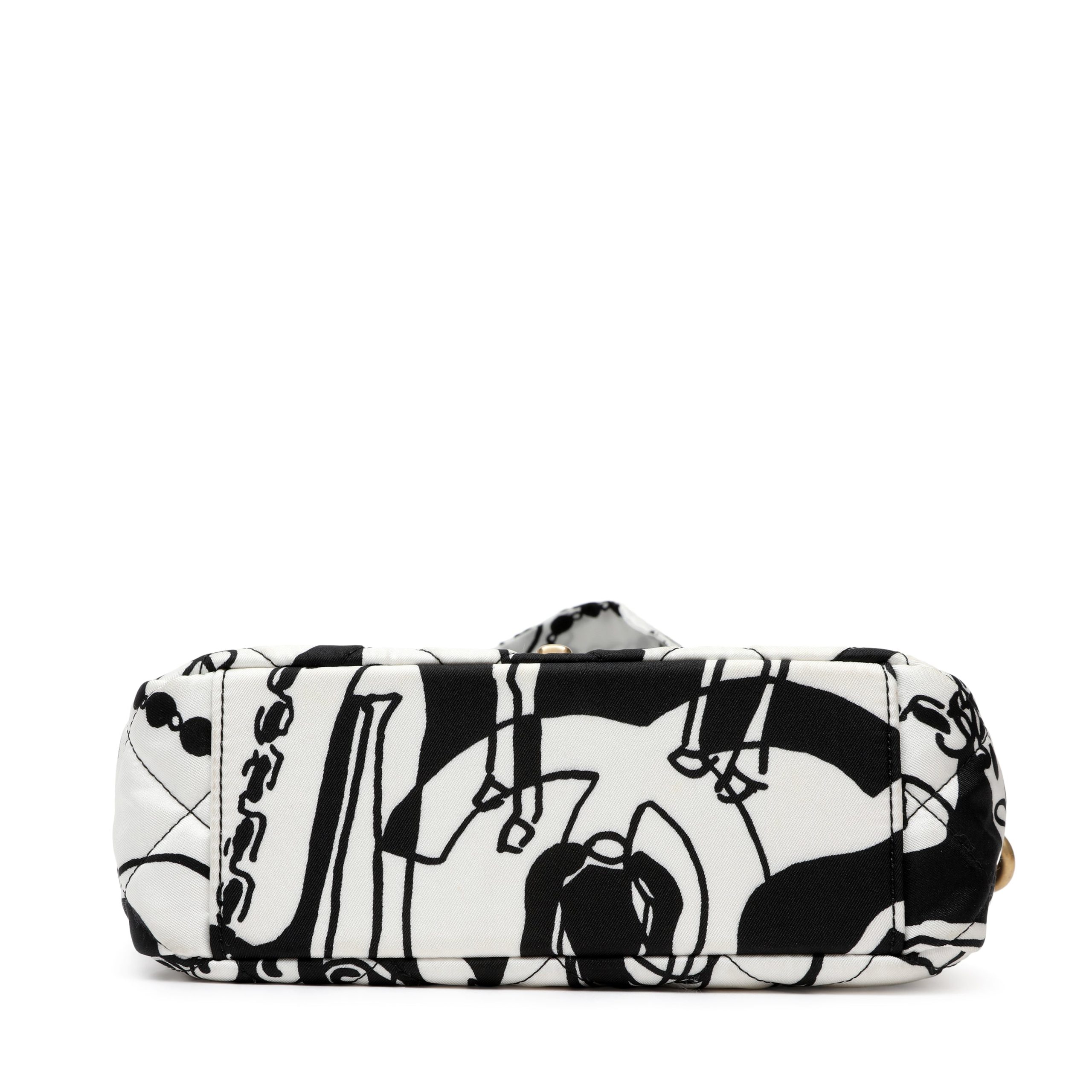Chanel Classic Single Flap Canvas Printed Deer Coco w/Gold Hardware - 图片 4
