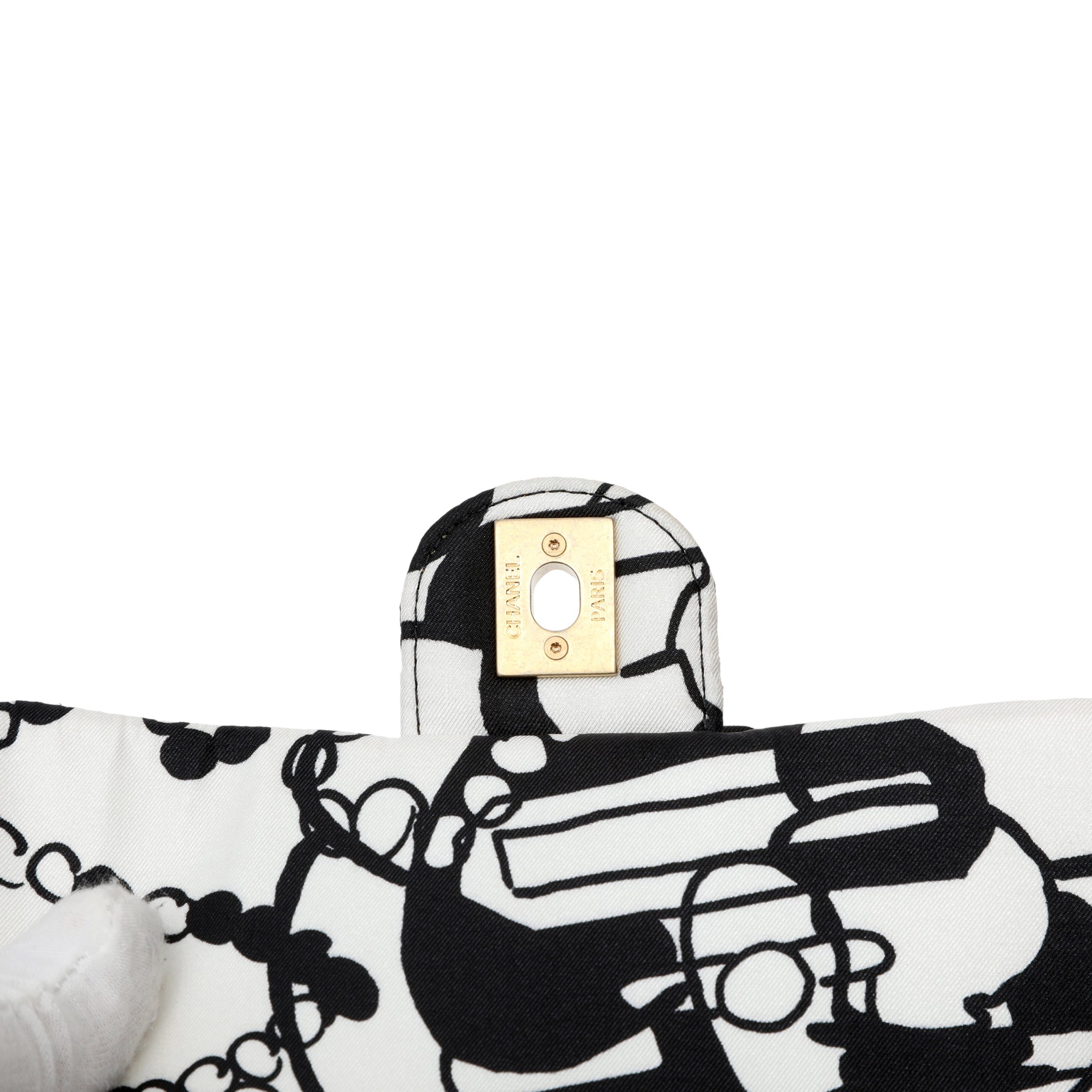 Chanel Classic Single Flap Canvas Printed Deer Coco w/Gold Hardware - 图片 7