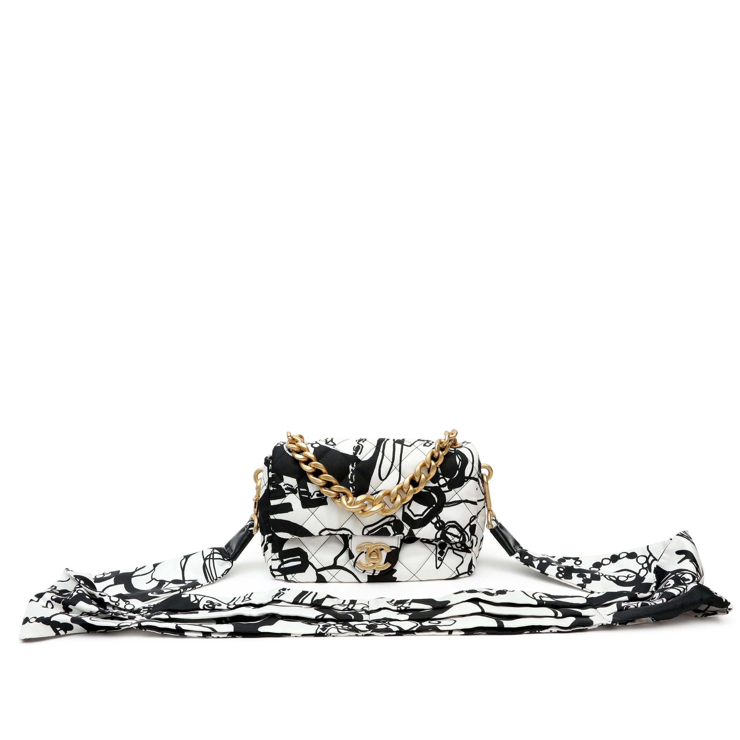 Chanel Classic Single Flap Canvas Printed Deer Coco w/Gold Hardware - 图片 8
