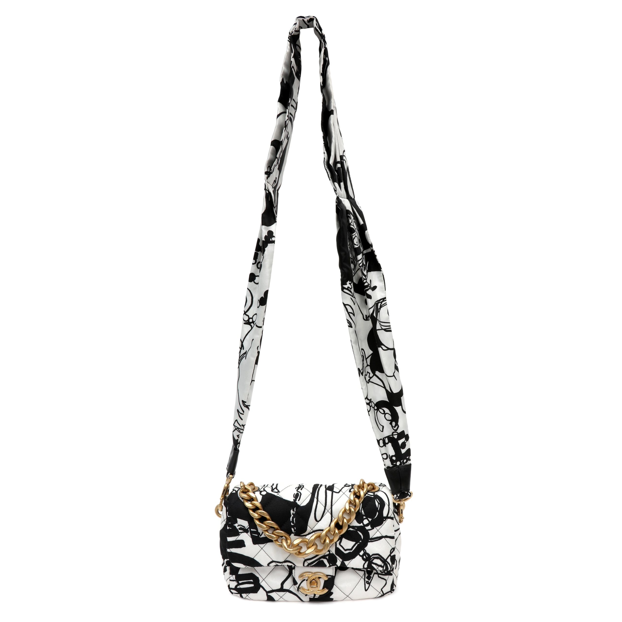Chanel Classic Single Flap Canvas Printed Deer Coco w/Gold Hardware - 图片 9