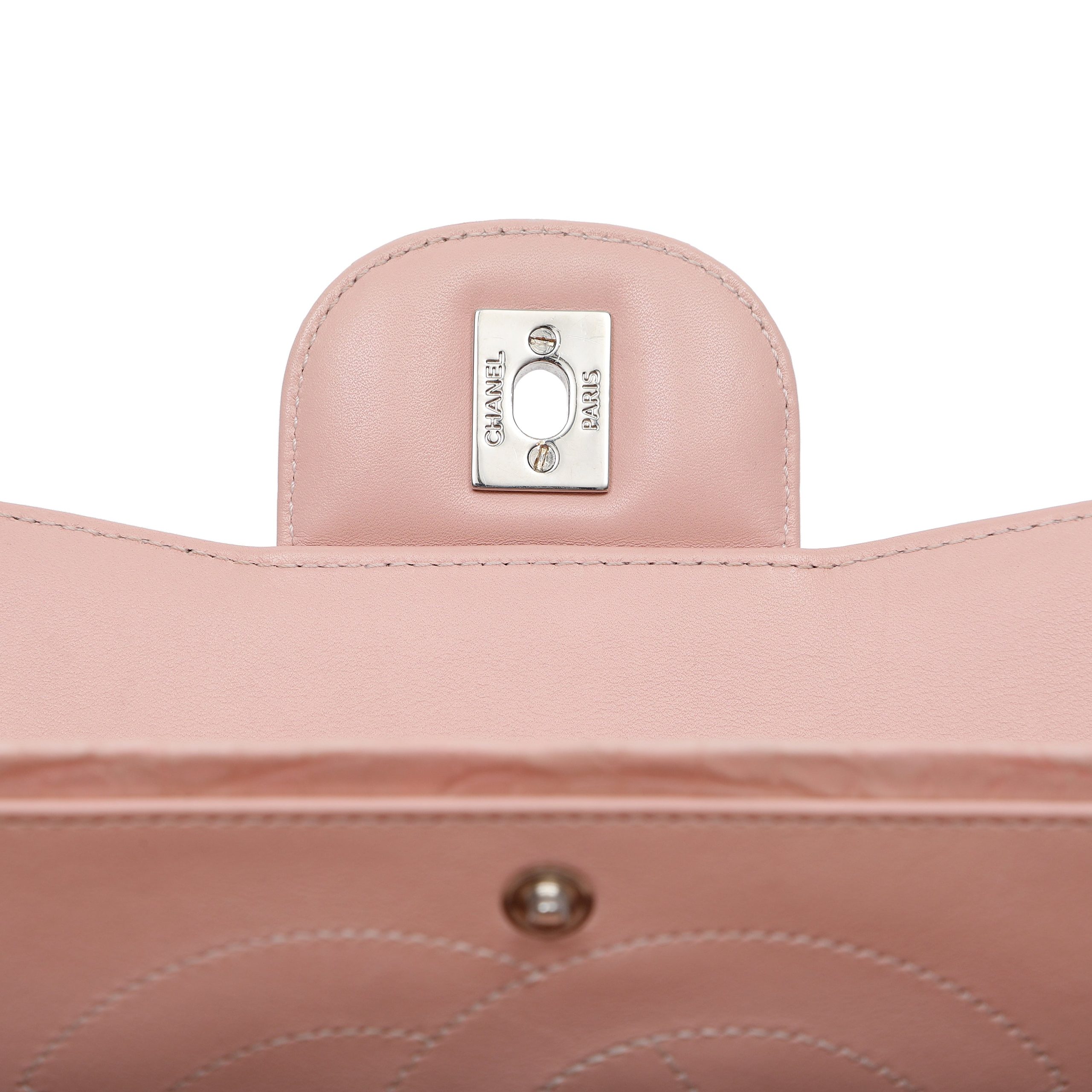 Chanel Classic Jumbo Double Flap Bag Pink Alligator w/Silver Hardware - 图片 5