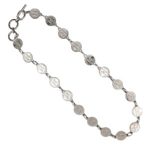Chanel Coco Mark Silver Coins Metal Belt