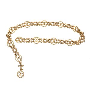 Chanel Chain Gold Belt w/Interlocking CC Logo