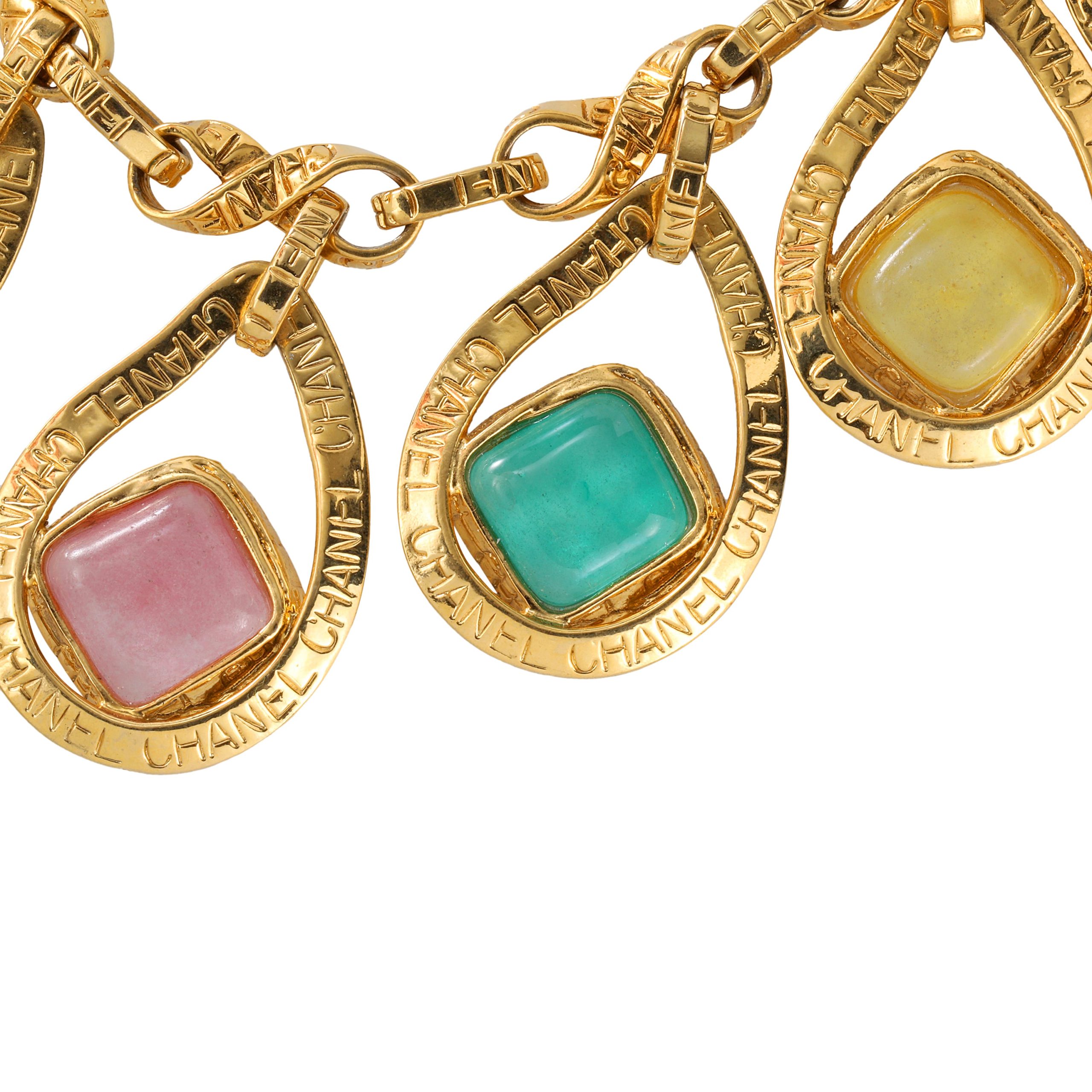 Chanel Vintage Gold Gripoix Necklace and Earrings Set - 图片 7