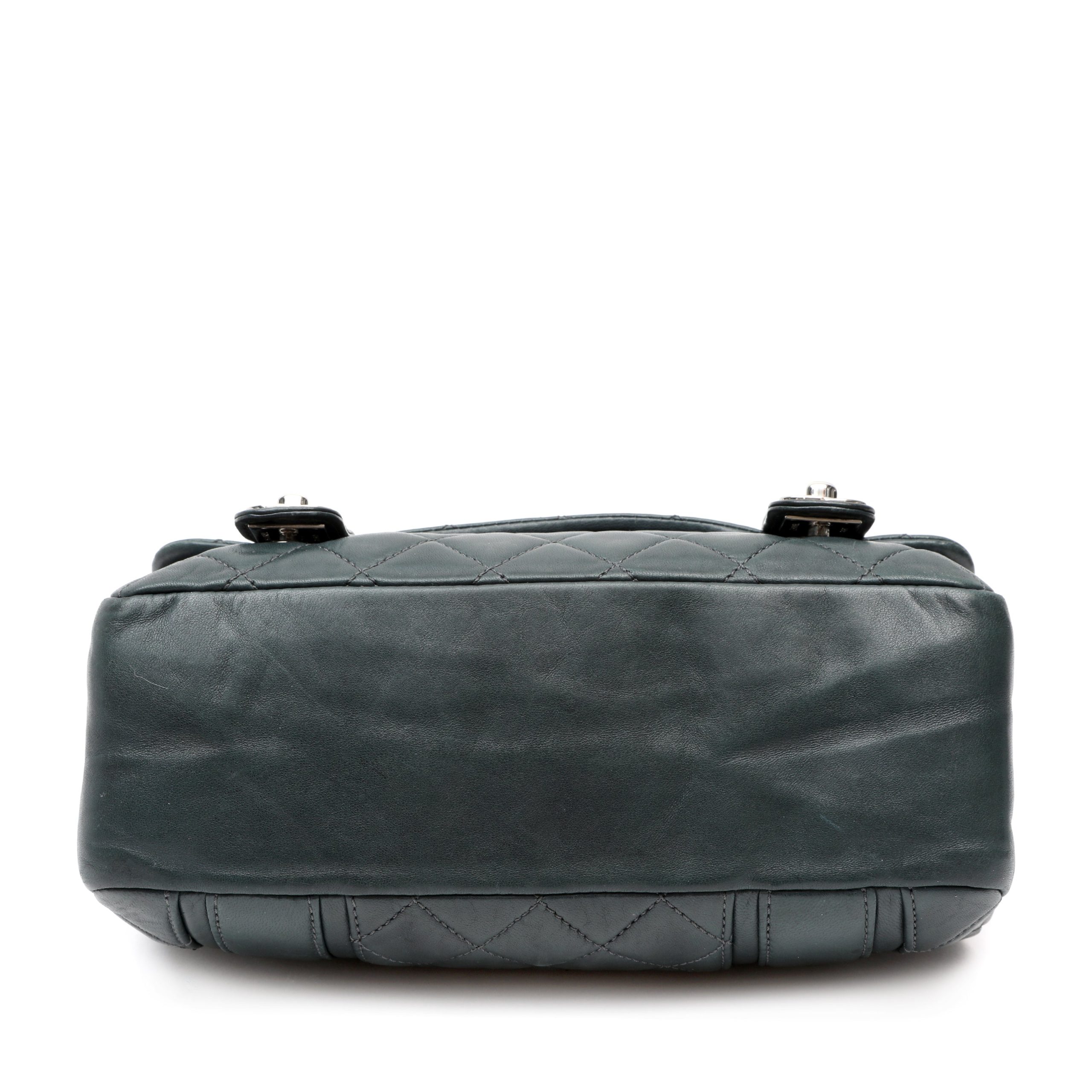 Chanel In The Mix Messenger Bag Green Slate Quilted Lambskin w/Silver Hardware - 图片 5