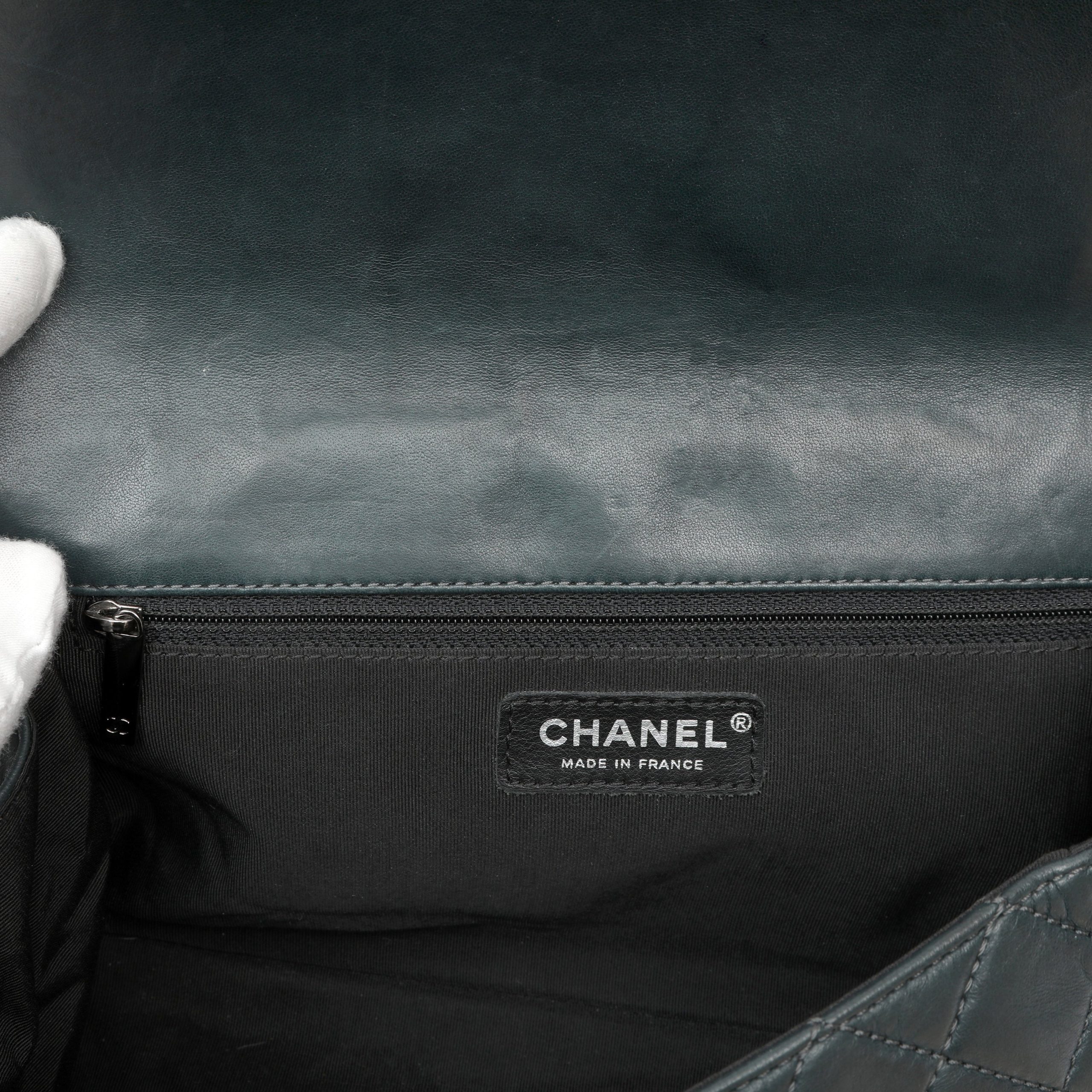 Chanel In The Mix Messenger Bag Green Slate Quilted Lambskin w/Silver Hardware - 图片 6