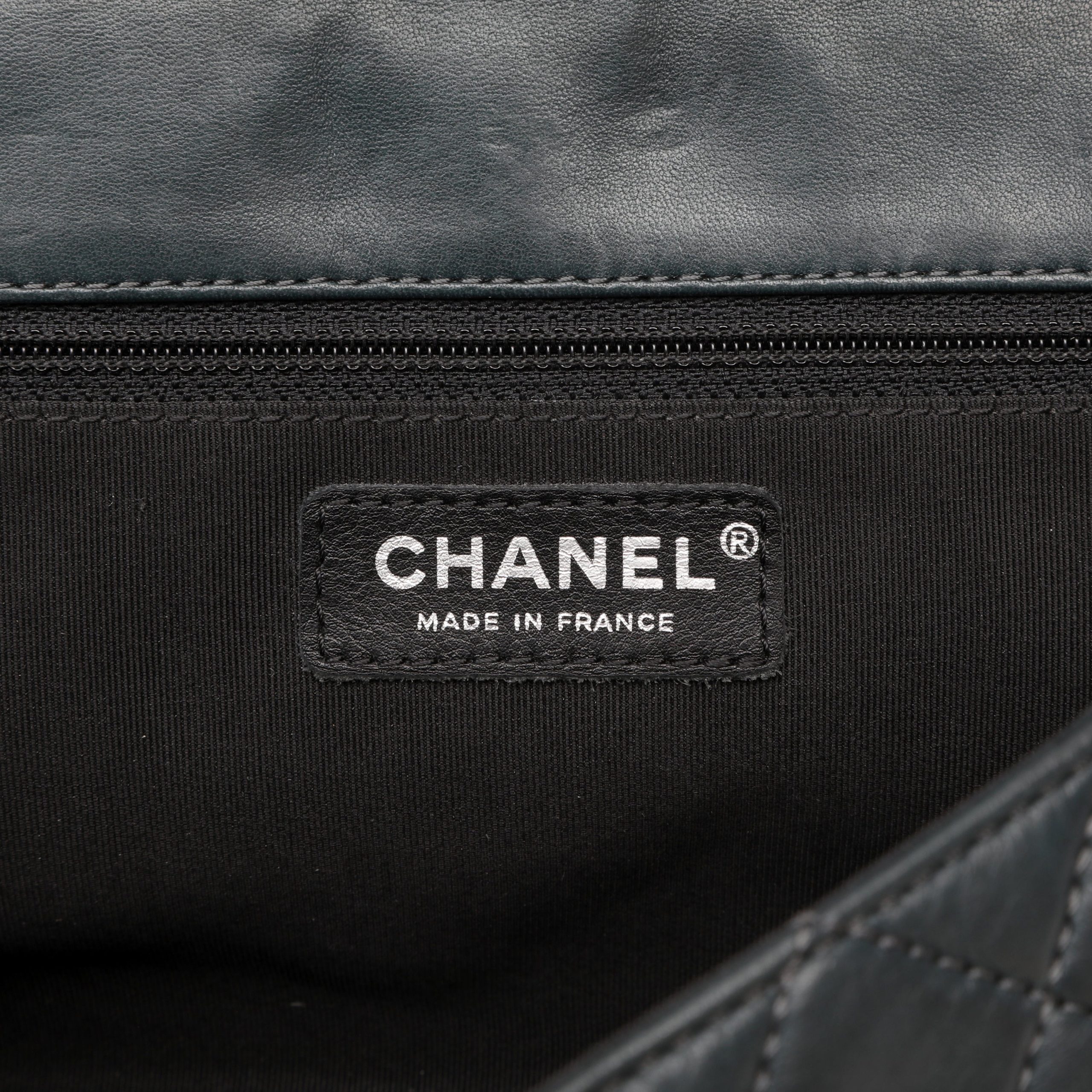 Chanel In The Mix Messenger Bag Green Slate Quilted Lambskin w/Silver Hardware - 图片 8