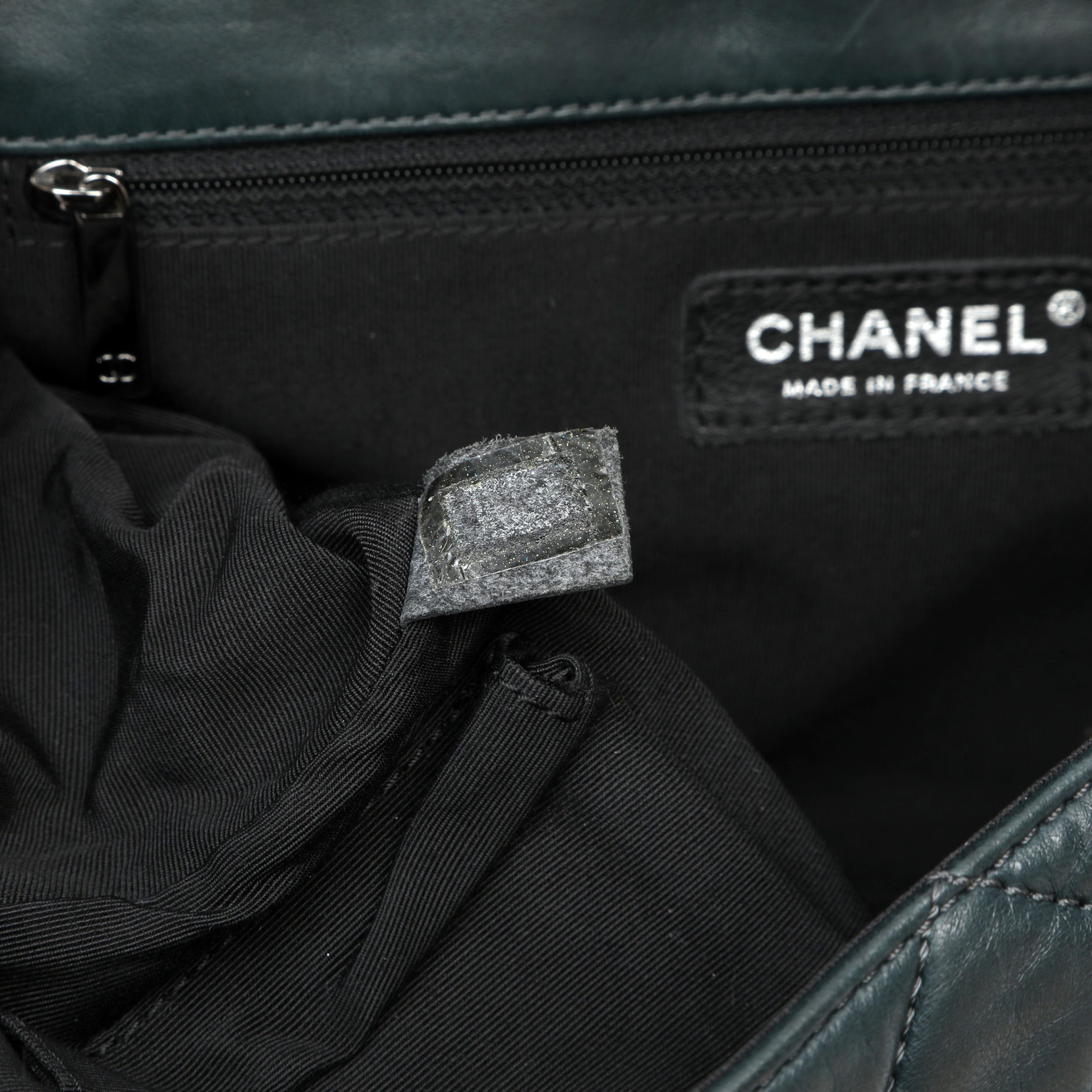 Chanel In The Mix Messenger Bag Green Slate Quilted Lambskin w/Silver Hardware - 图片 9