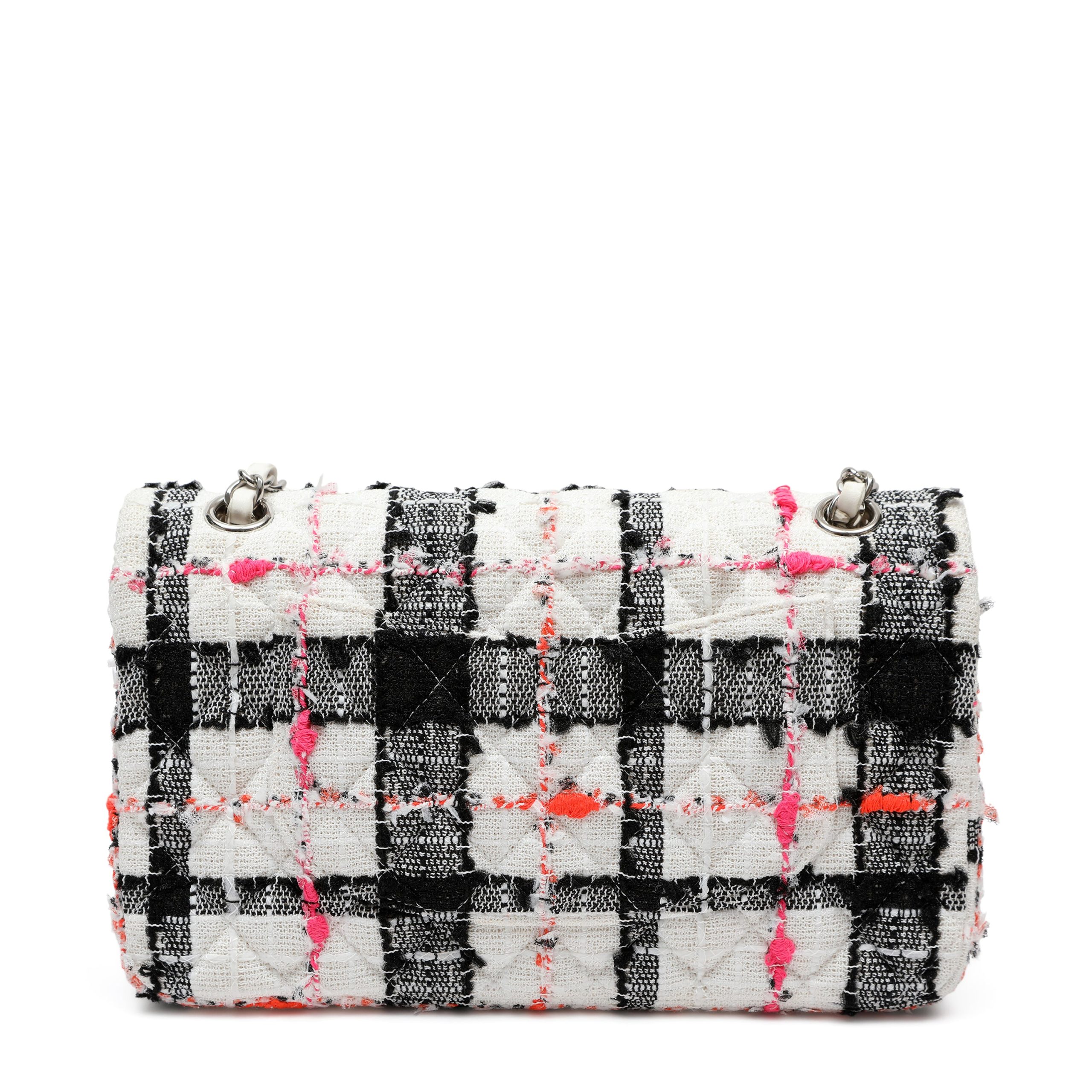 Chanel Mini Rectangular Classic Single Flap Tweed Neon Accents w/Silver Hardware - 图片 5