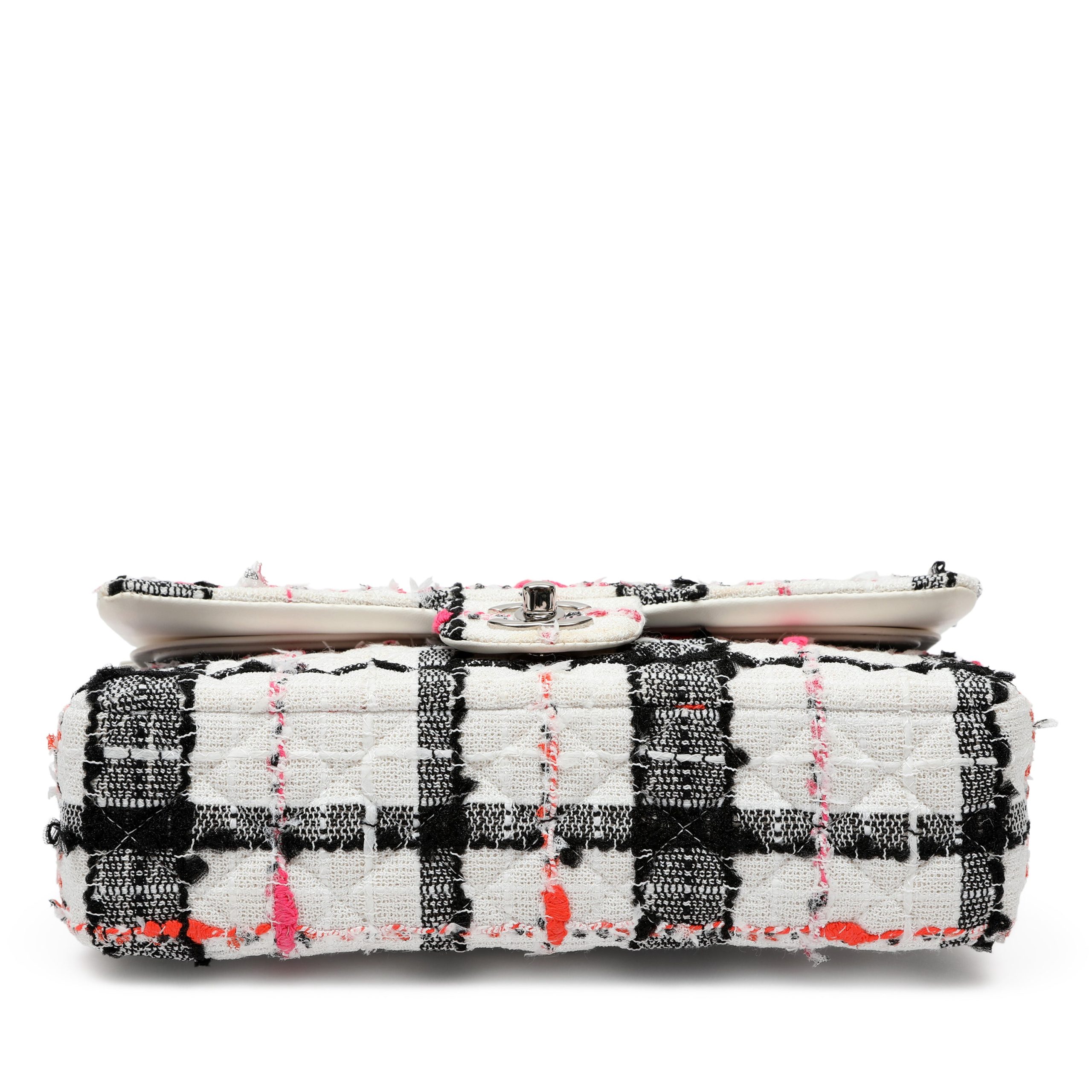 Chanel Mini Rectangular Classic Single Flap Tweed Neon Accents w/Silver Hardware - 图片 6