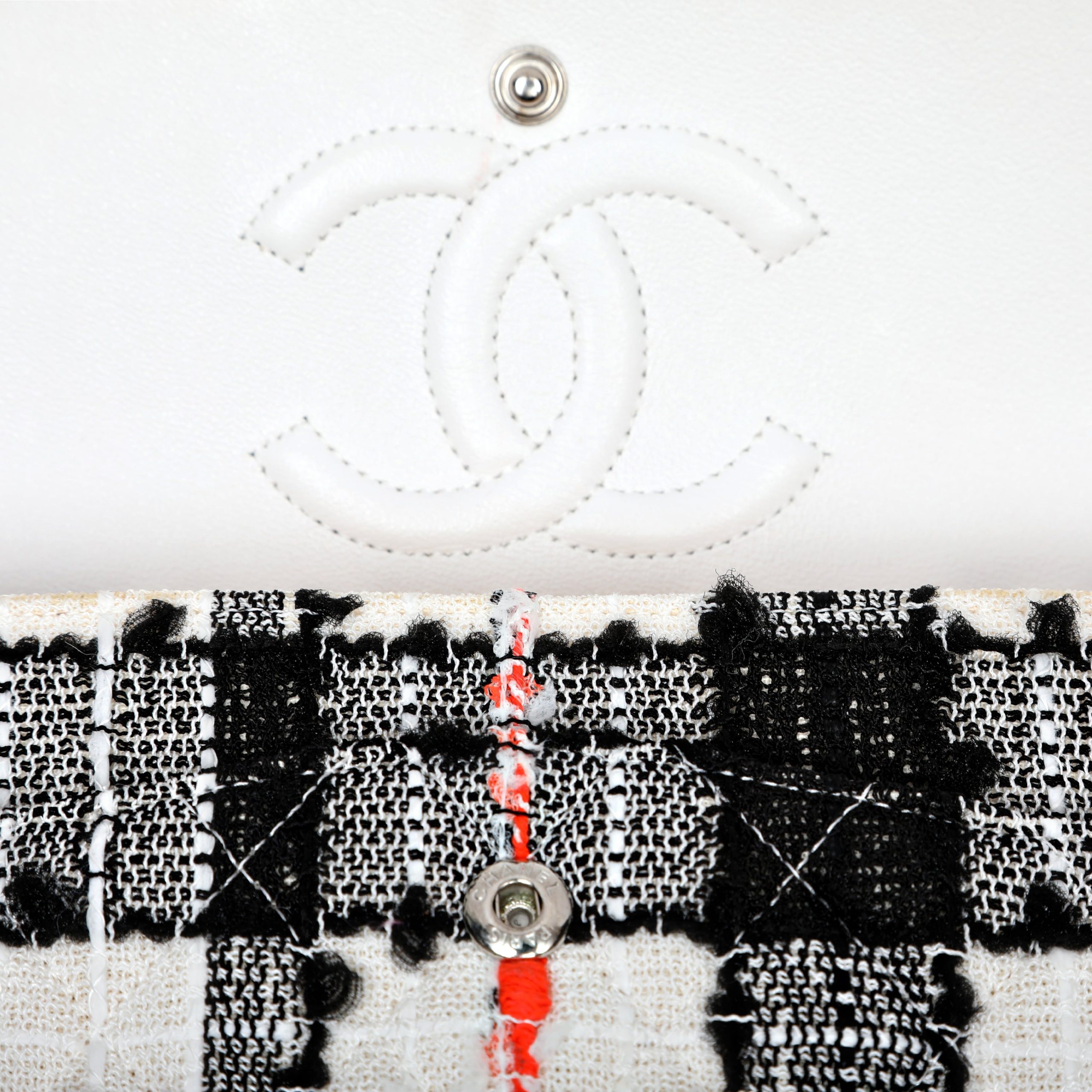 Chanel Mini Rectangular Classic Single Flap Tweed Neon Accents w/Silver Hardware - 图片 7