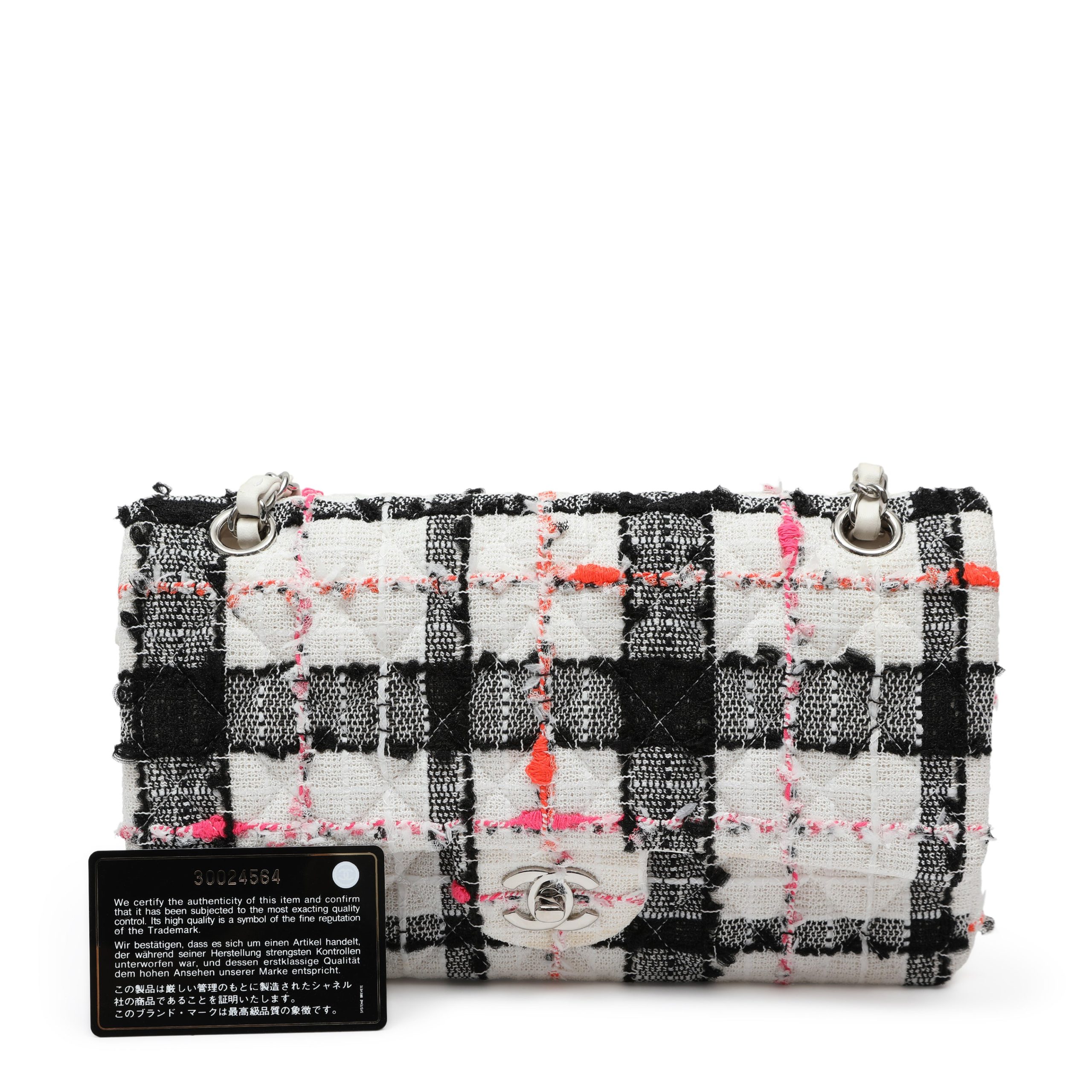 Chanel Mini Rectangular Classic Single Flap Tweed Neon Accents w/Silver Hardware - 图片 11