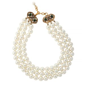 Chanel Vintage Multi Strand Pearl Choker w/Gropox Clasp