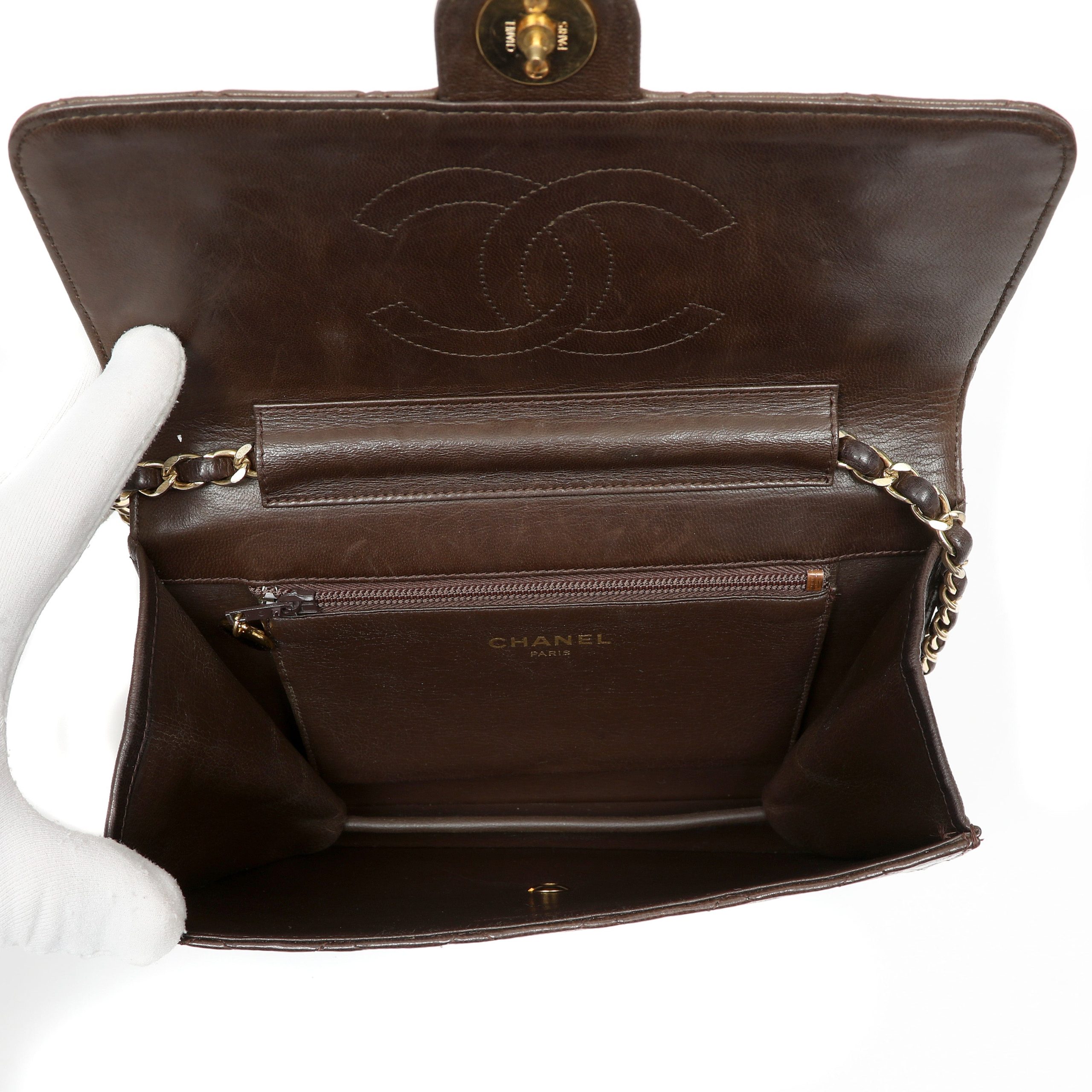 Chanel Timeless Quilted Lambskin Brown Leather w/Gold Hardware - 图片 10