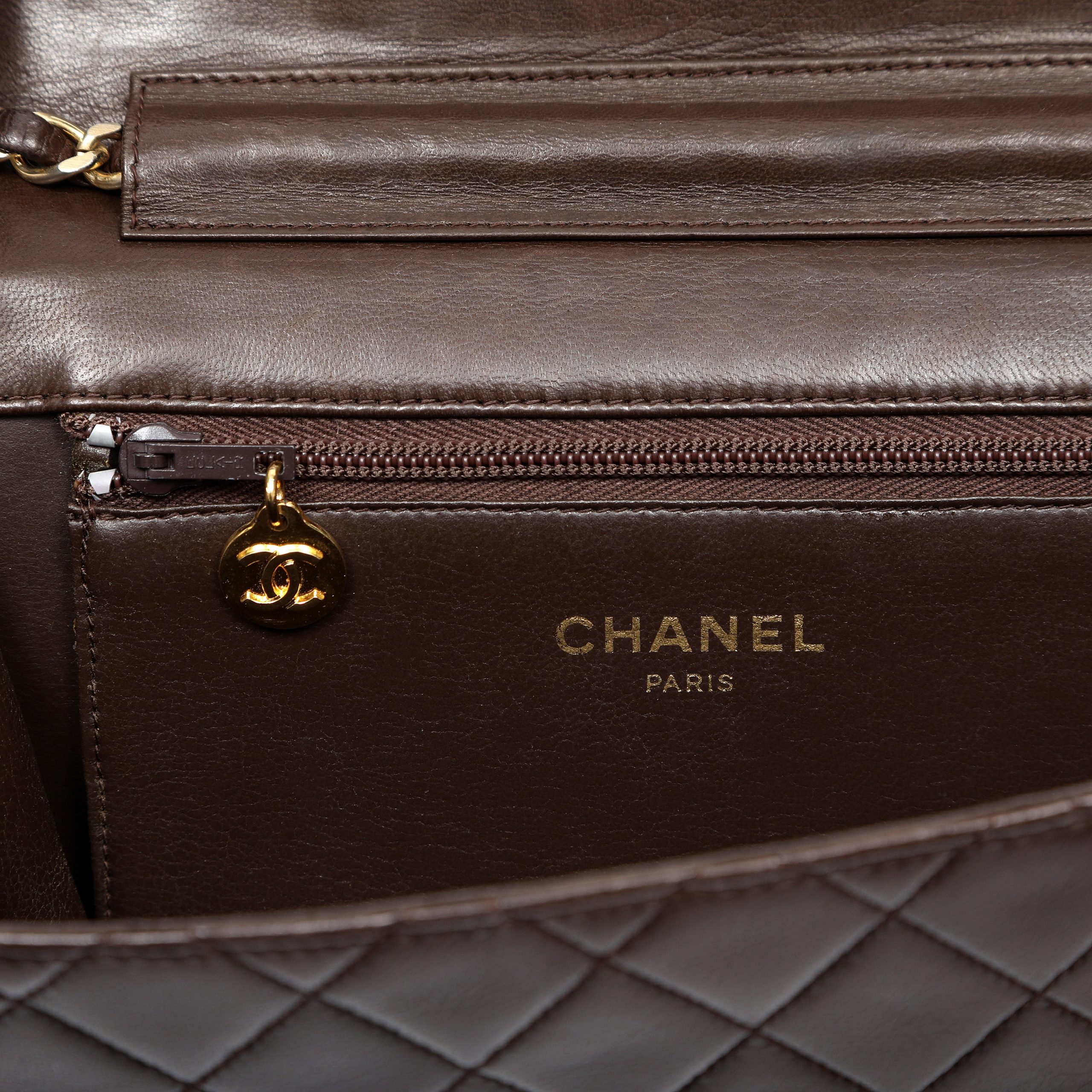 Chanel Timeless Quilted Lambskin Brown Leather w/Gold Hardware - 图片 9