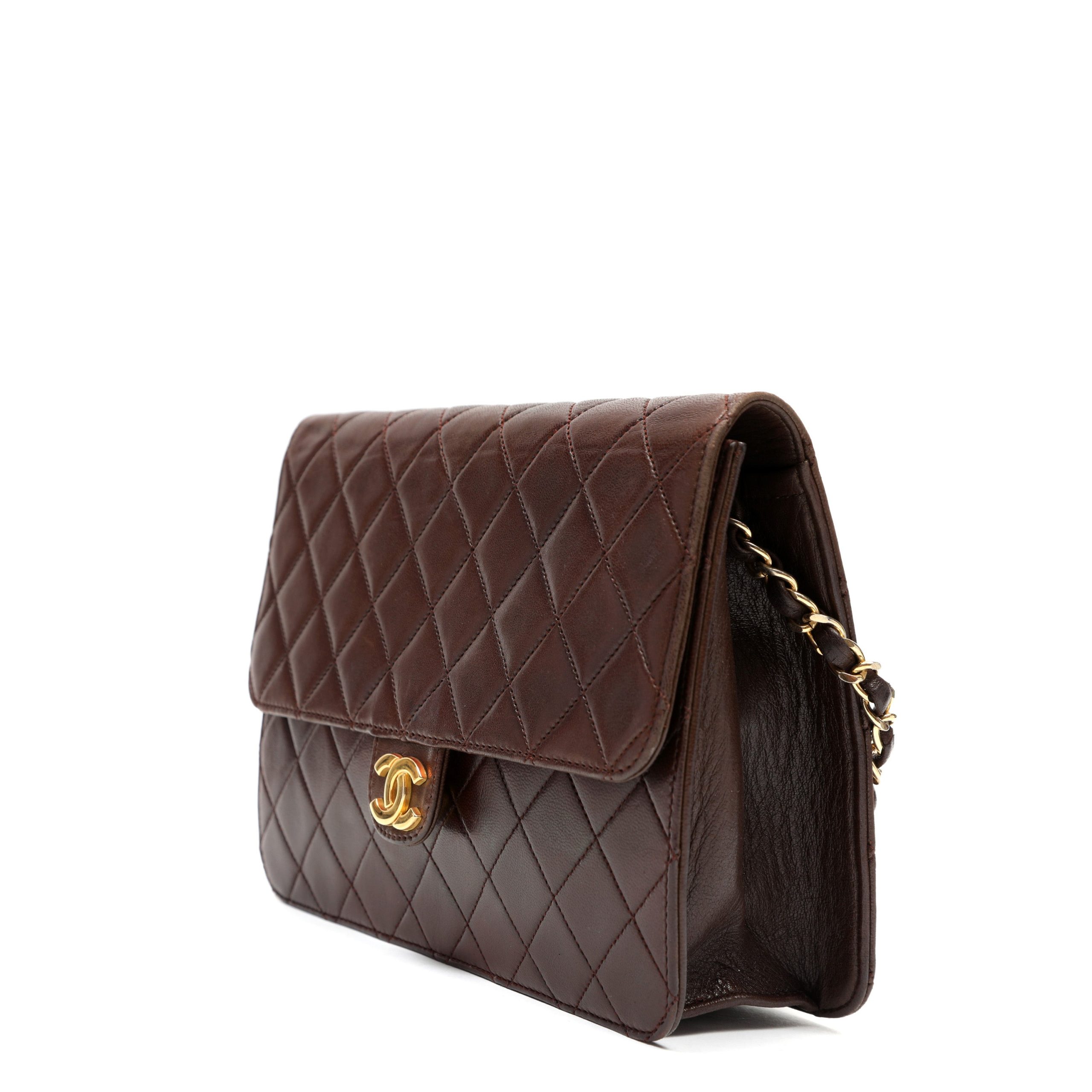 Chanel Timeless Quilted Lambskin Brown Leather w/Gold Hardware - 图片 3