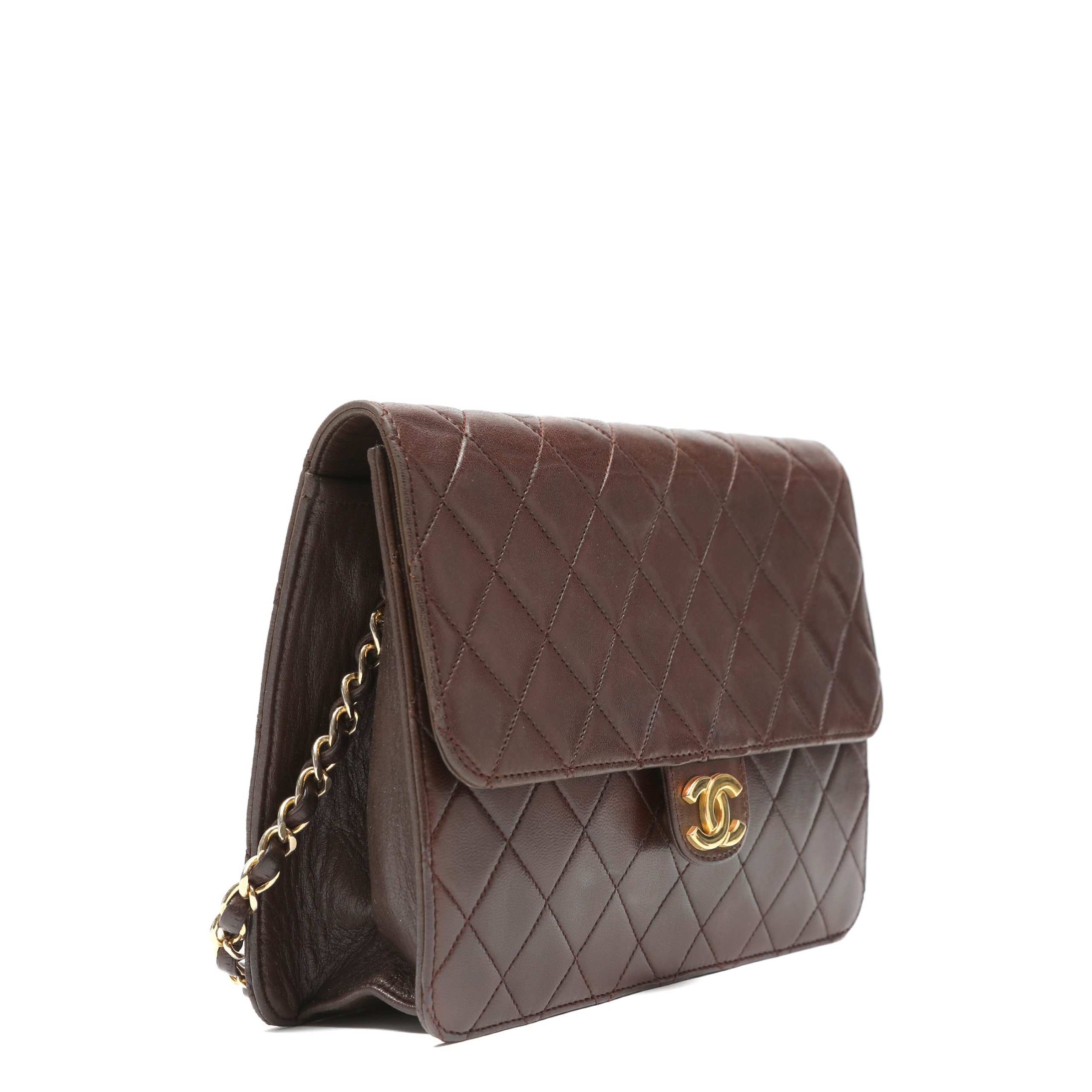 Chanel Timeless Quilted Lambskin Brown Leather w/Gold Hardware - 图片 4