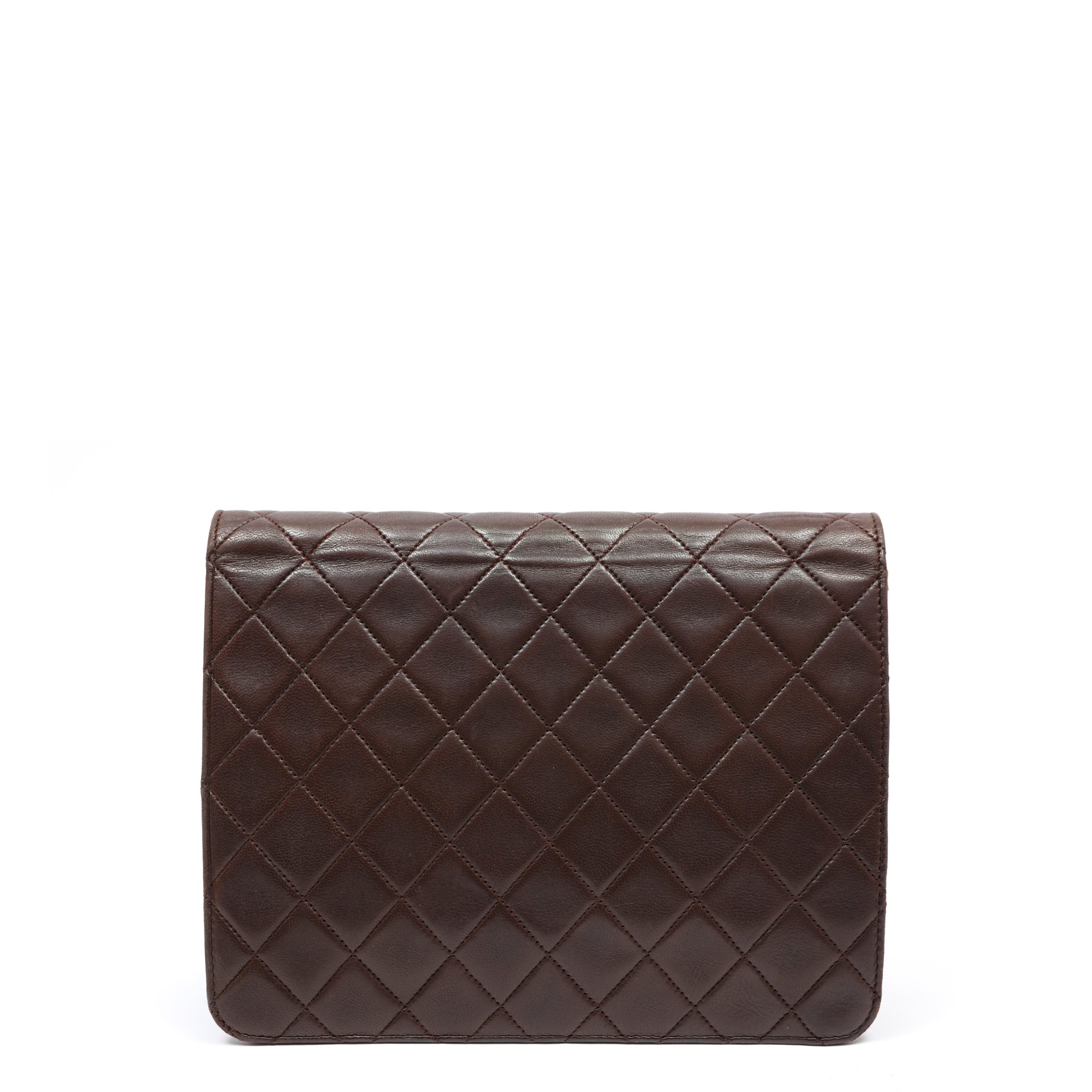 Chanel Timeless Quilted Lambskin Brown Leather w/Gold Hardware - 图片 5
