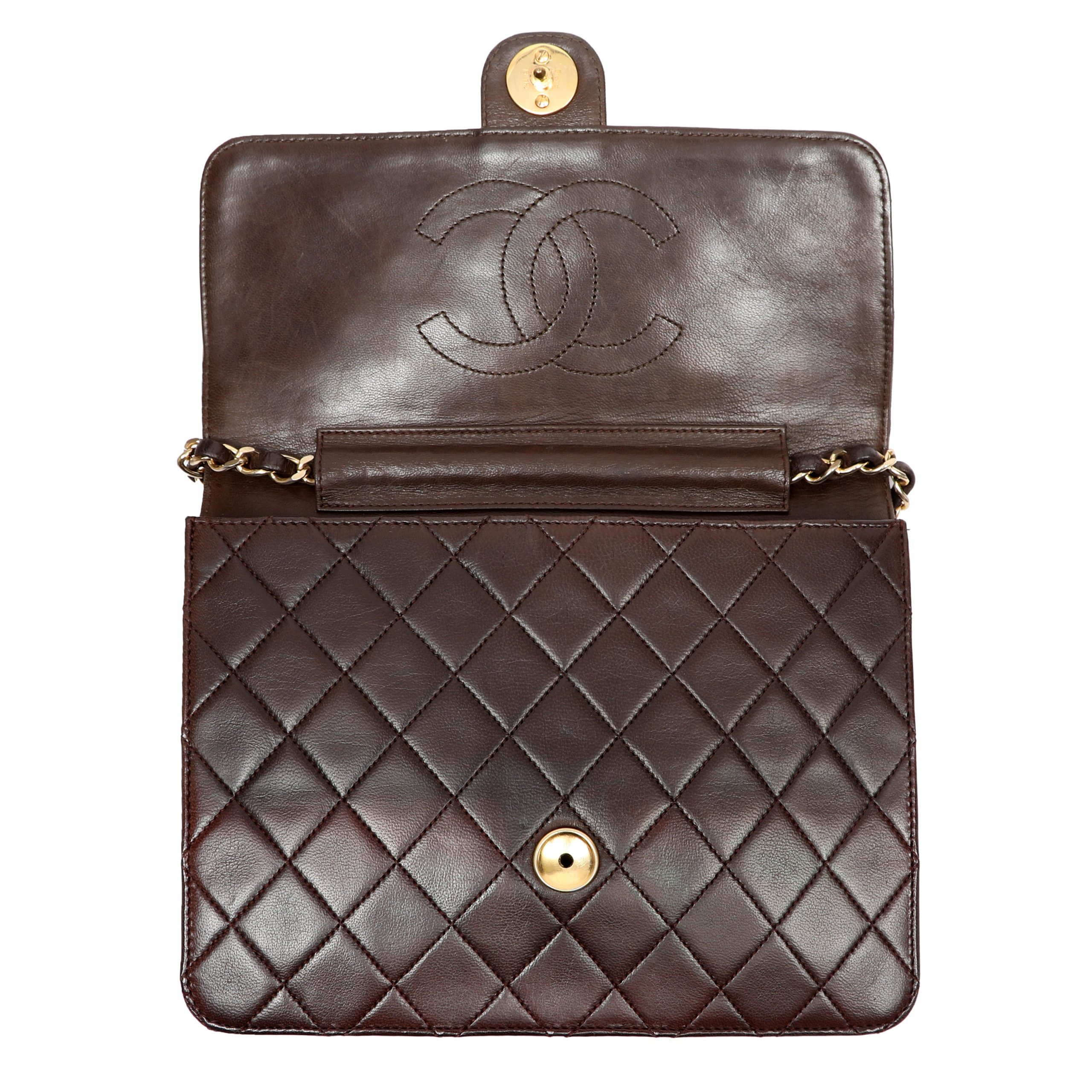 Chanel Timeless Quilted Lambskin Brown Leather w/Gold Hardware - 图片 7