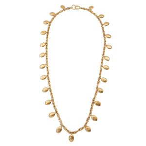 Chanel Vintage Sautoir Gold Necklace Circular Medallions