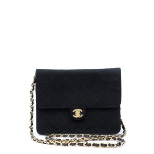 Chanel Vintage Jersey Flap Bag w/Gold Hardware