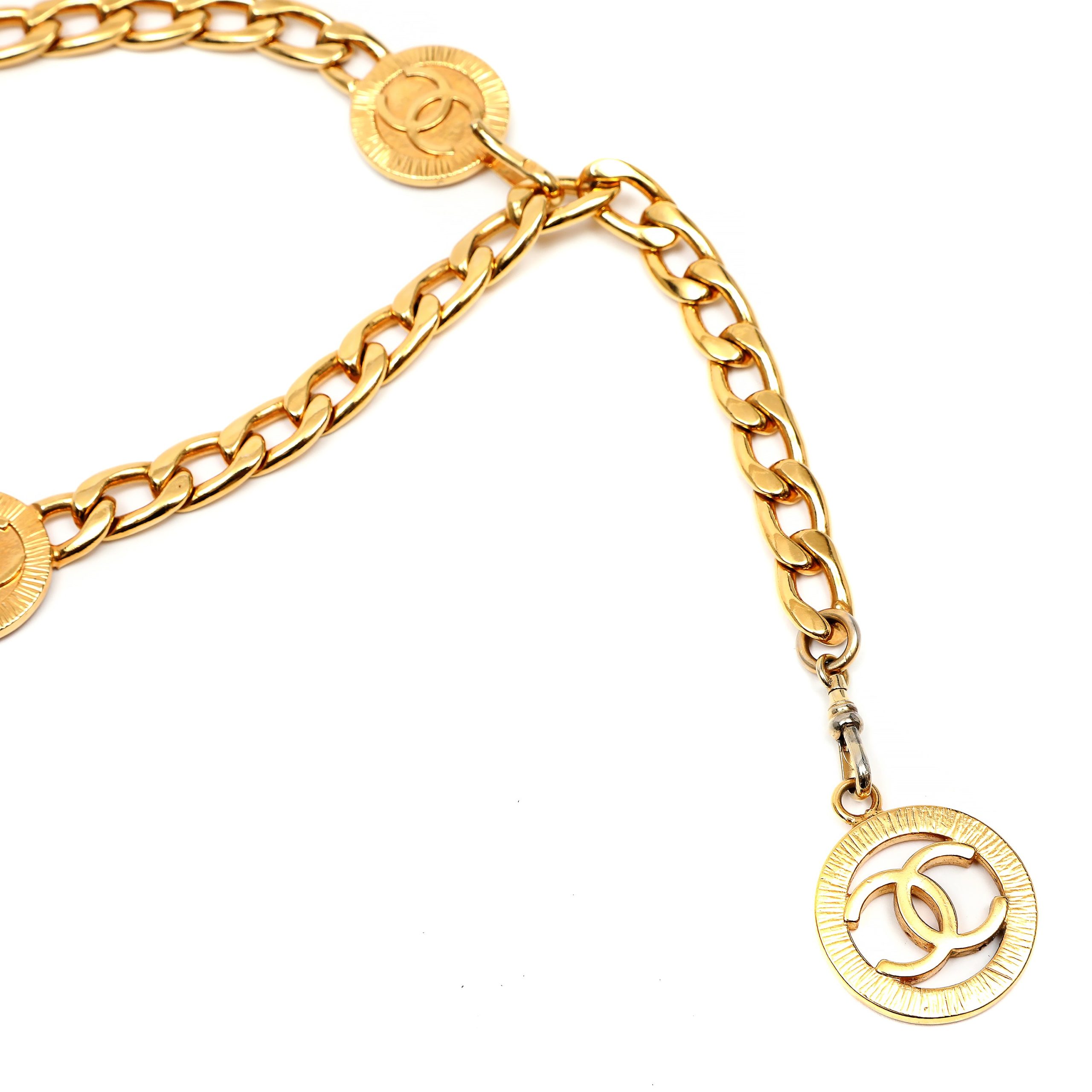 Chanel Vintage Gold Medallion Chain-Link Belt - 图片 4