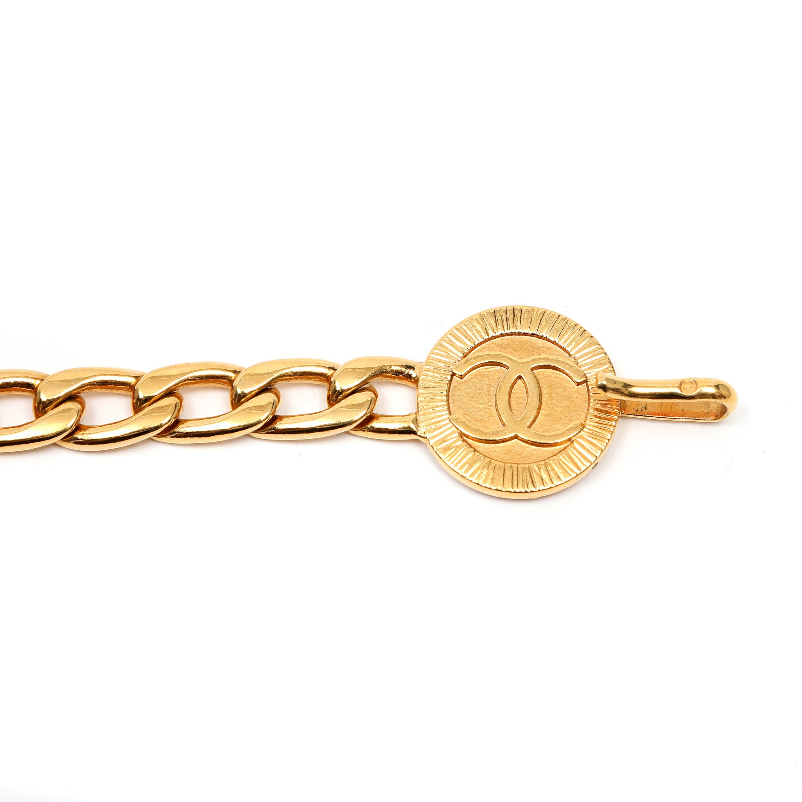 Chanel Vintage Gold Medallion Chain-Link Belt - 图片 6