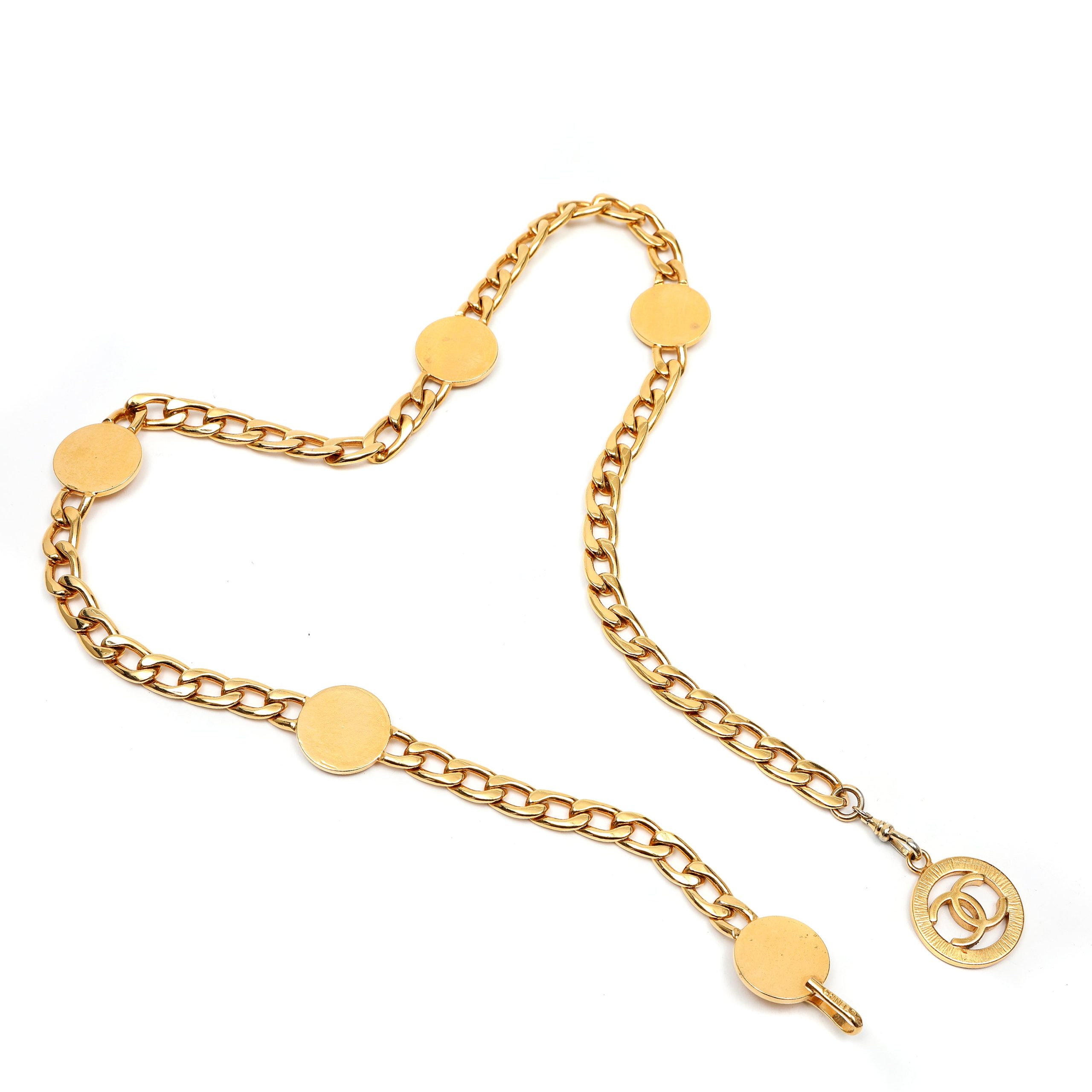 Chanel Vintage Gold Medallion Chain-Link Belt - 图片 2