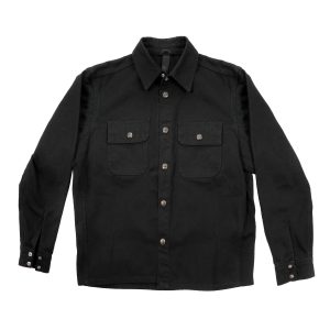 Chrome Hearts Black Denim Button Snap Shirt (Large)