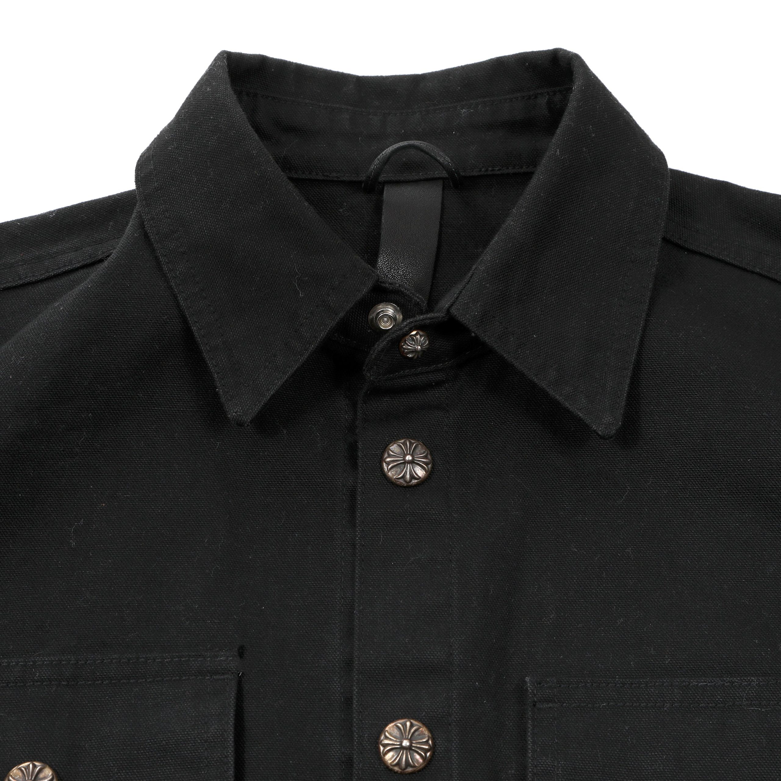 Chrome Hearts Black Denim Button Snap Shirt (Large) - 图片 4