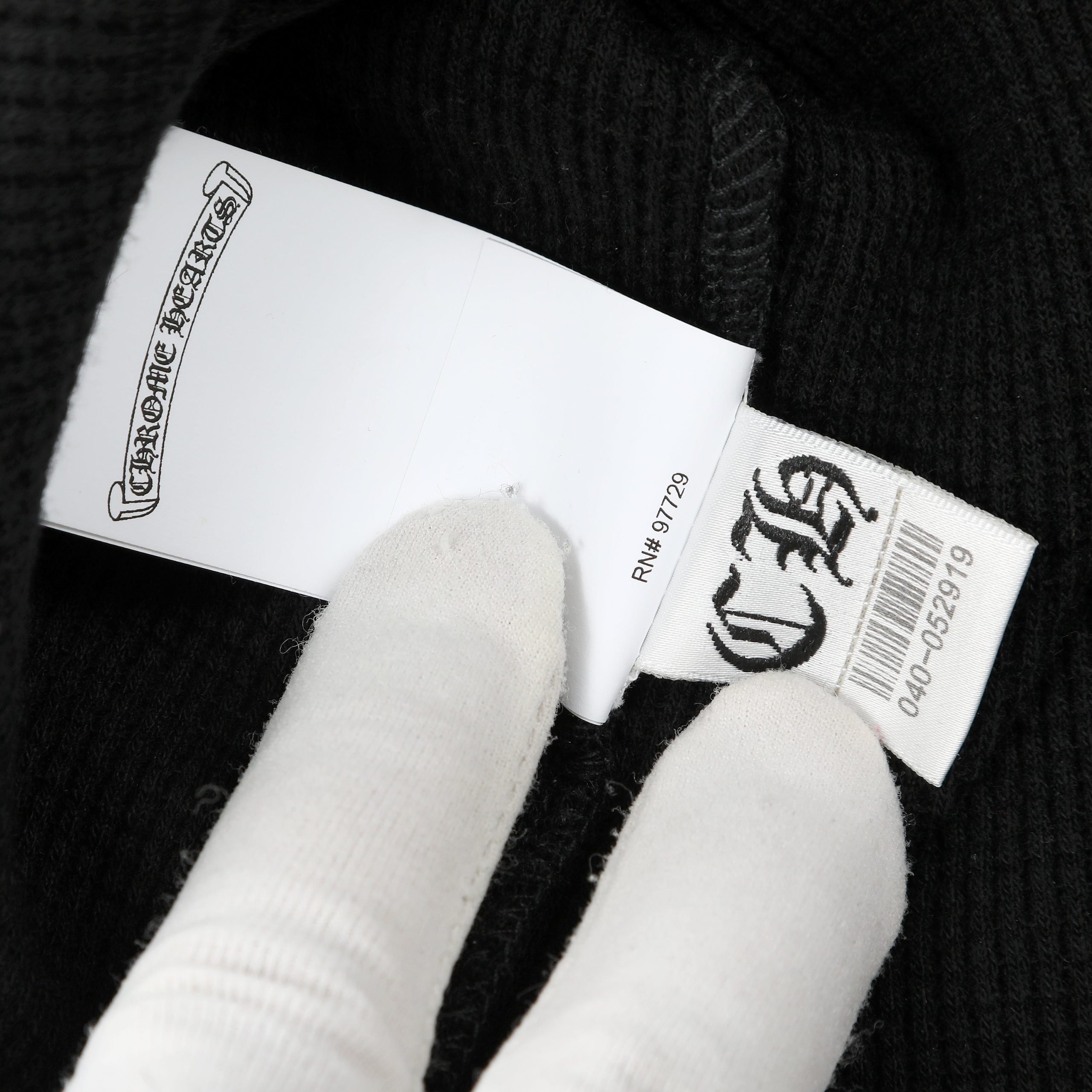 Chrome Heart CH Logo Waffle Long Sleeve Black (Medium) - 图片 8