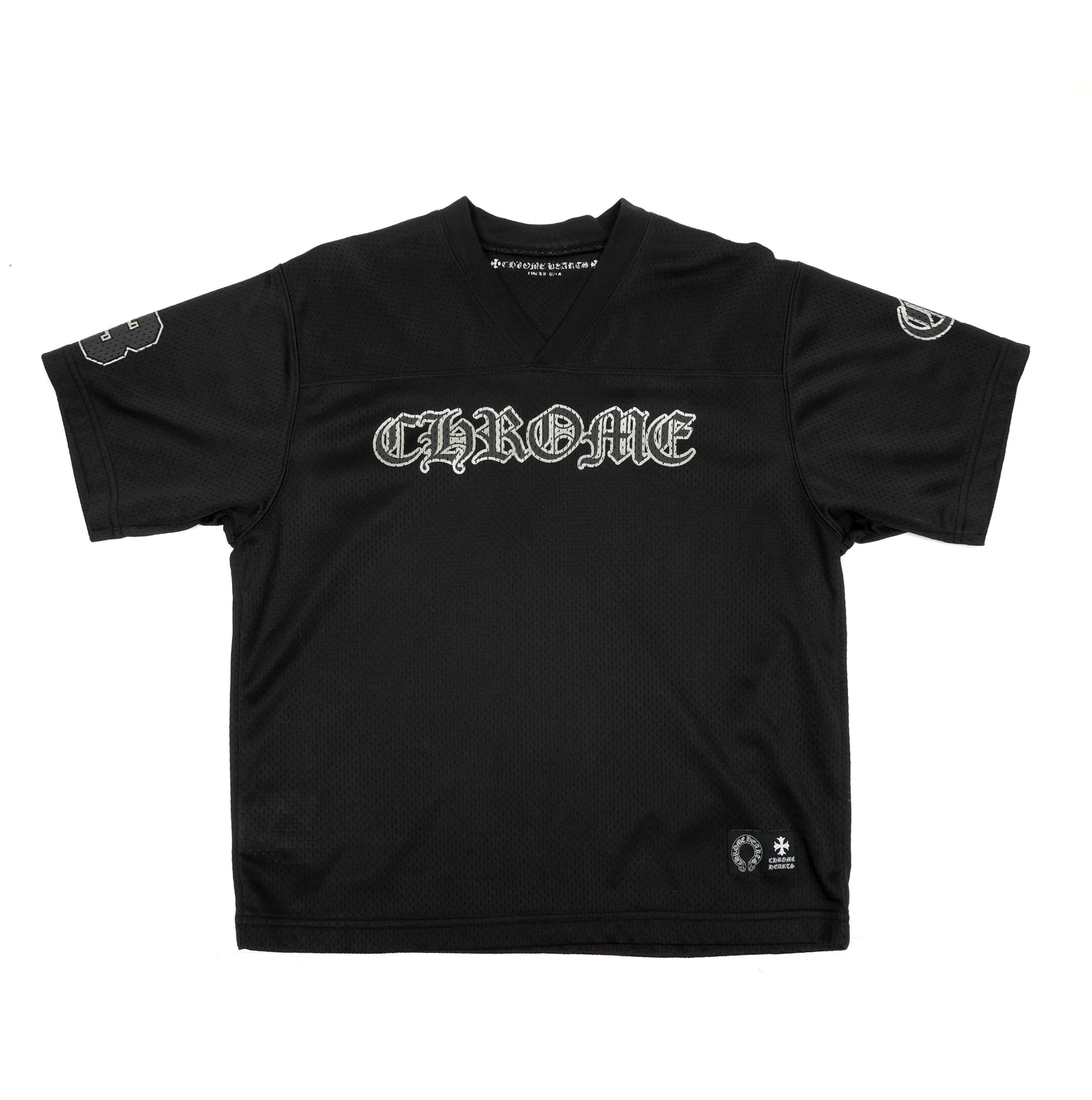 Chrome Hearts Black Mesh Stadium Football Jersey (Small)