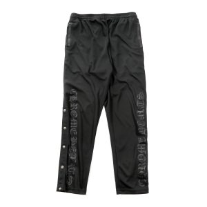 Chrome Hearts Black Snap Track Pants (Medium)