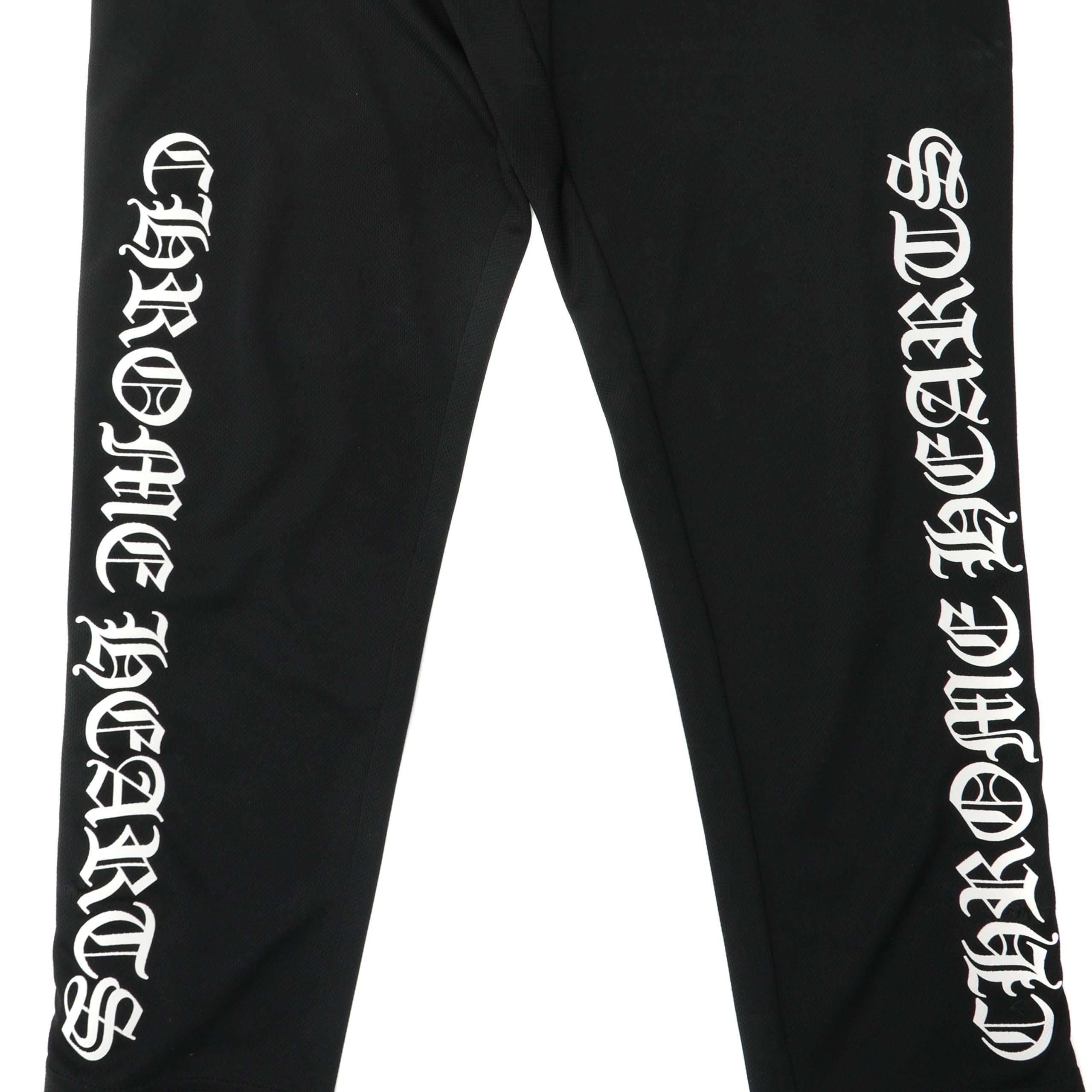 Chrome Hearts Black & White Snap Button Tearaway Track Pants (Medium) - 图片 2