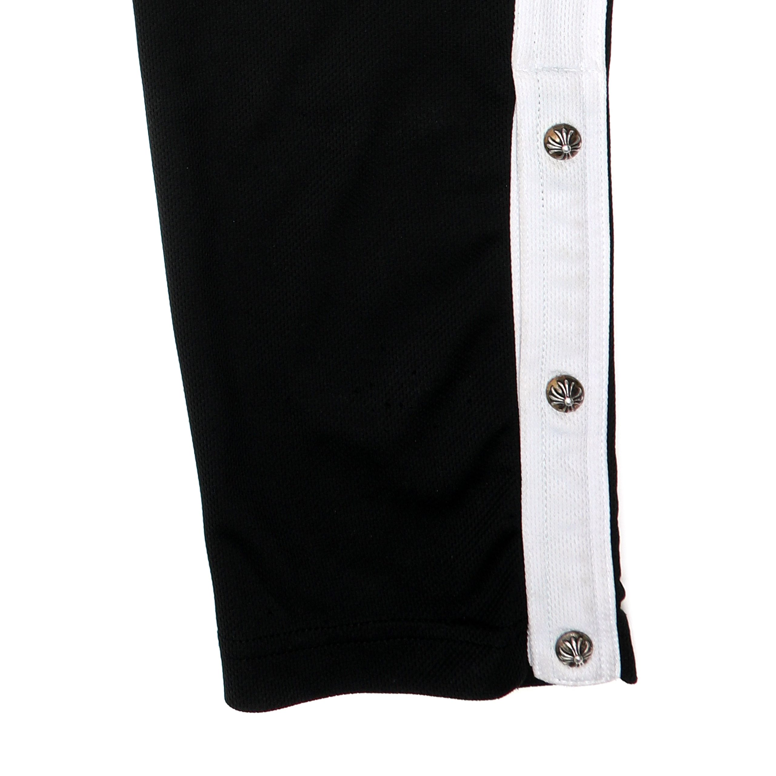 Chrome Hearts Black & White Snap Button Tearaway Track Pants (Medium) - 图片 6