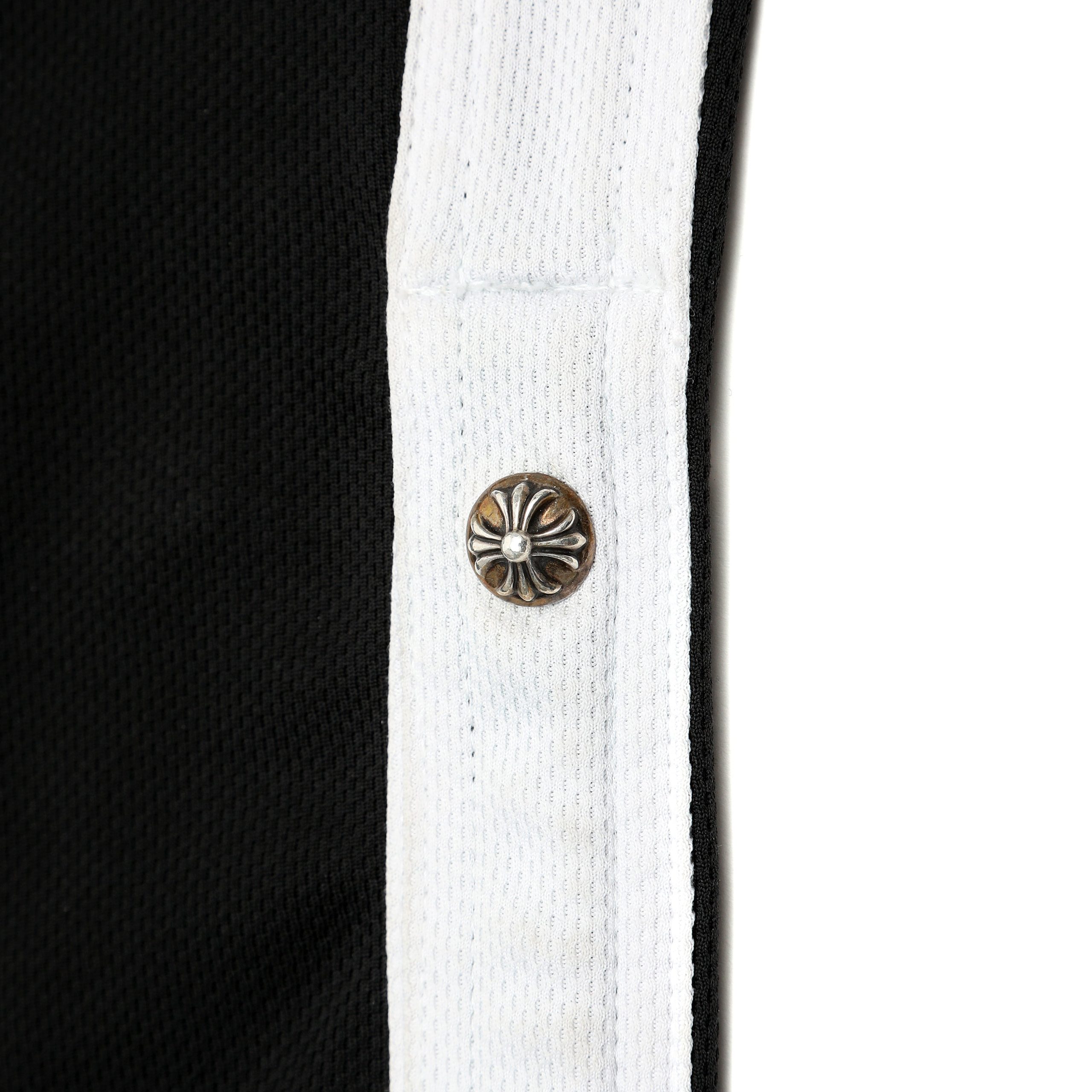 Chrome Hearts Black & White Snap Button Tearaway Track Pants (Medium) - 图片 7
