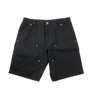 Chrome Hearts Double Knee Carpenter Carhartt Shorts Black Flooded With Cross Patches (Size 38)