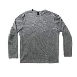 Chrome Hearts Grey Wool Long Sleeve Waffle Shirt (Medium)
